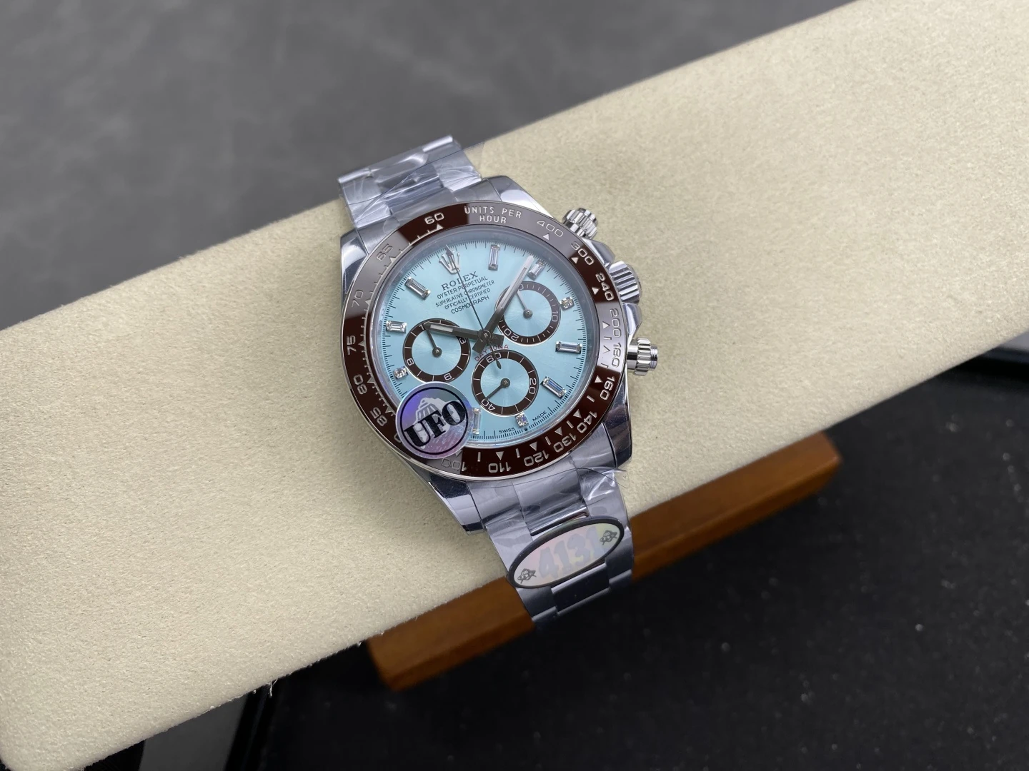 Rolex Daytona 126506 UFO 1:1 Best Edition Ice Blue Dial Diamond on SS Braclet UF4131 (Free Sprung)172g 27 60e7f3453f7a720 AMO Watch