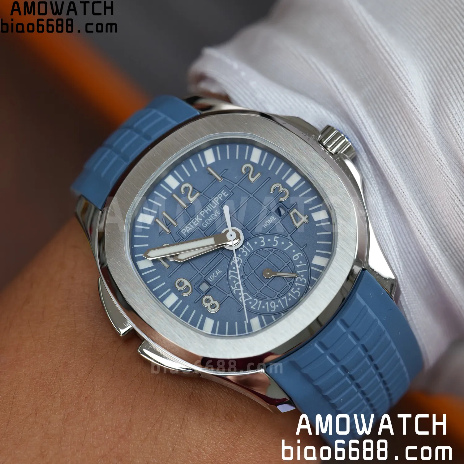 PP Aquanaut 5164G SS ZF 1:1 Best Edition Blue Dial on Blue Rubber Strap A324 85 615e2ef4b8e8414 AMO Watch