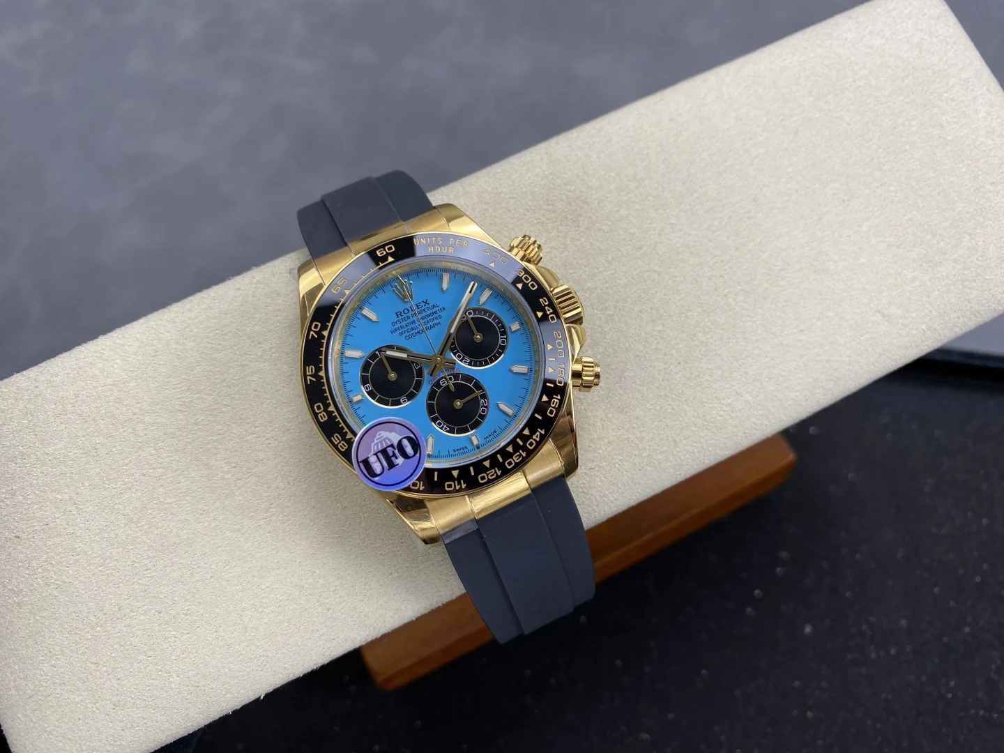 Rolex Daytona 126518 YG UFO 1:1 Best Edition Tiffany Stick Dial on Oysterflex Strap UF4131 (Free Sprung) 23 66e9c1793e70a0b AMO Watch