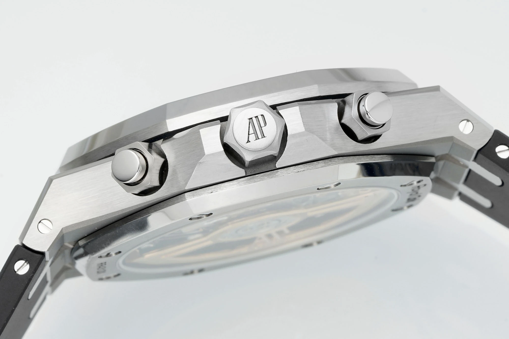 AP Royal Oak Chrono 26240 SS DDF 1:1 Best Edition White Dial on Black Rubber Strap DD4401 Super Clone 42 671a650f6d75e13 AMO Watch