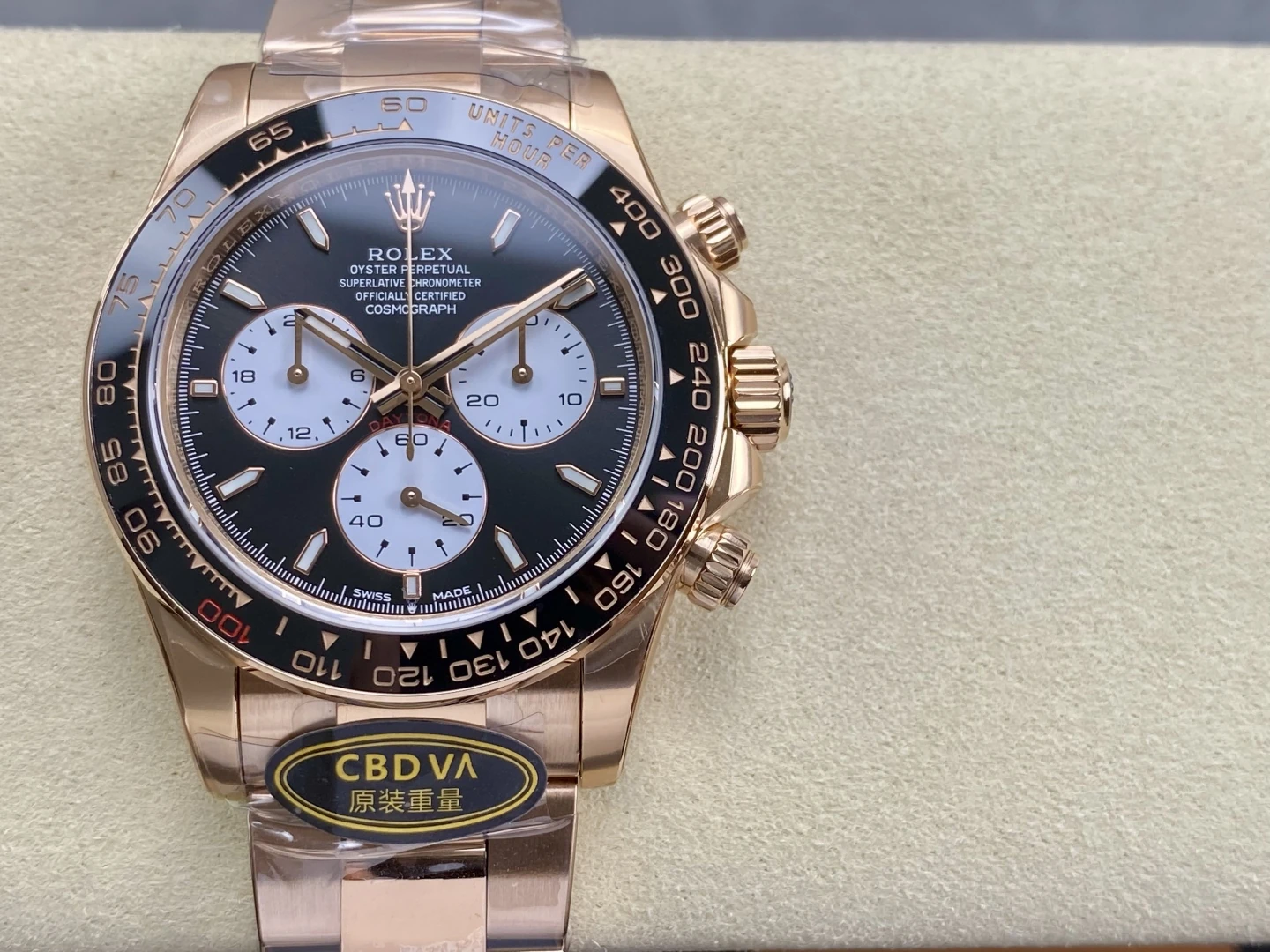 Rolex Daytona Le Mans CBF 1:1 Best Edition on RG Brcelet 4132 210g 24 684bee192598e98 AMO Watch