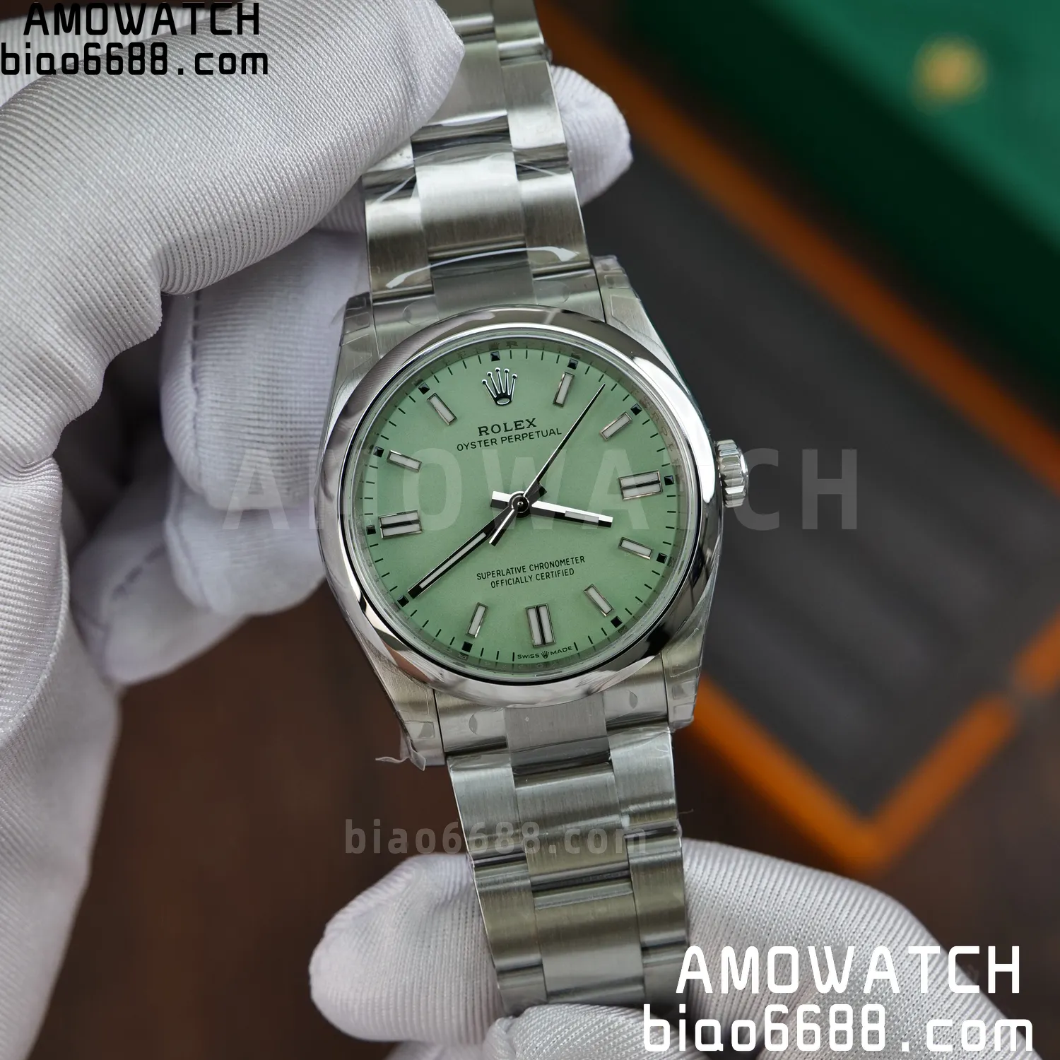 Rolex Oyster Perpetual 126000 36mm VSF 1:1 Best Edition 904L Steel Vanilla Green Dial on SS Bracelet 62 68b5aee0624960a AMO Watch