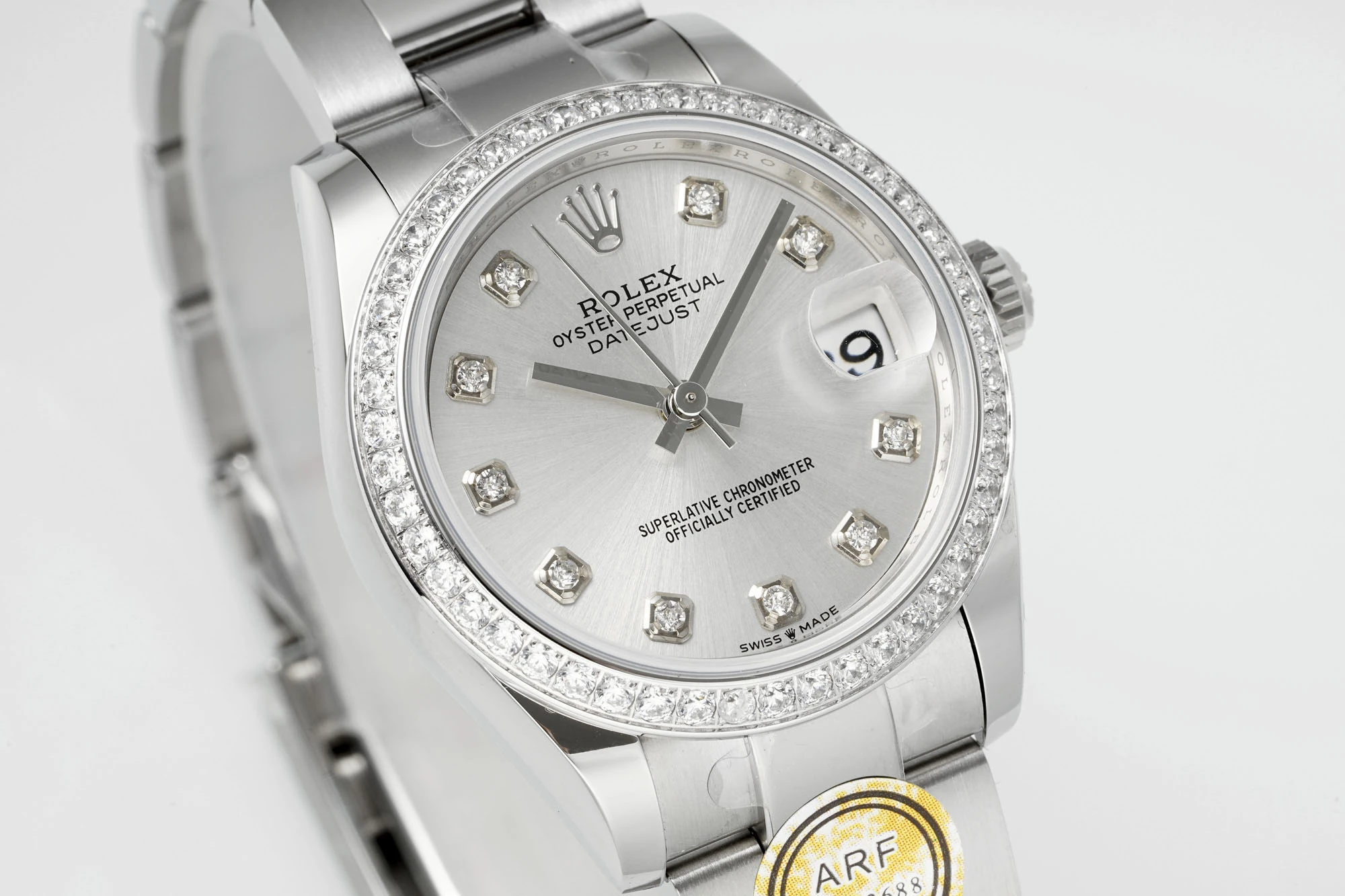 Rolex DateJust 31 278384 ARF 1:1 Best Edition 904L Steel White Roman Dial Diamond bezel on SS Oyster Bracelet 22 68c91bb049530ce AMO Watch