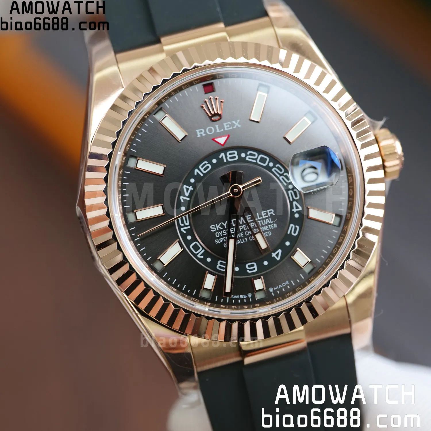 Rolex Sky-Dweller 336238 YG ZF 1:1 Best Edition Mint Gray Dial Asian 2824(Gain Weight)187g 70 68fa983eedf3da0 AMO Watch