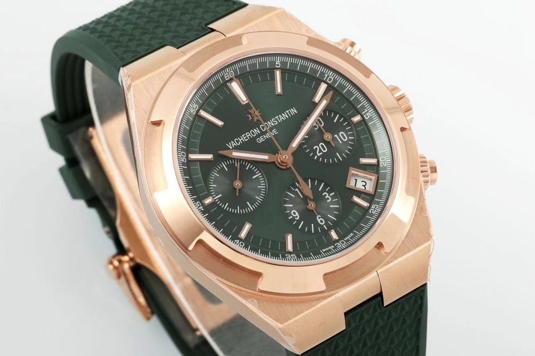 VC Overseas 5500V Chrono RG 8F 1:1 Best Edition Green Dial on Green Rubber Strap A5200 23 6bbf01752fec8b6 AMO Watch