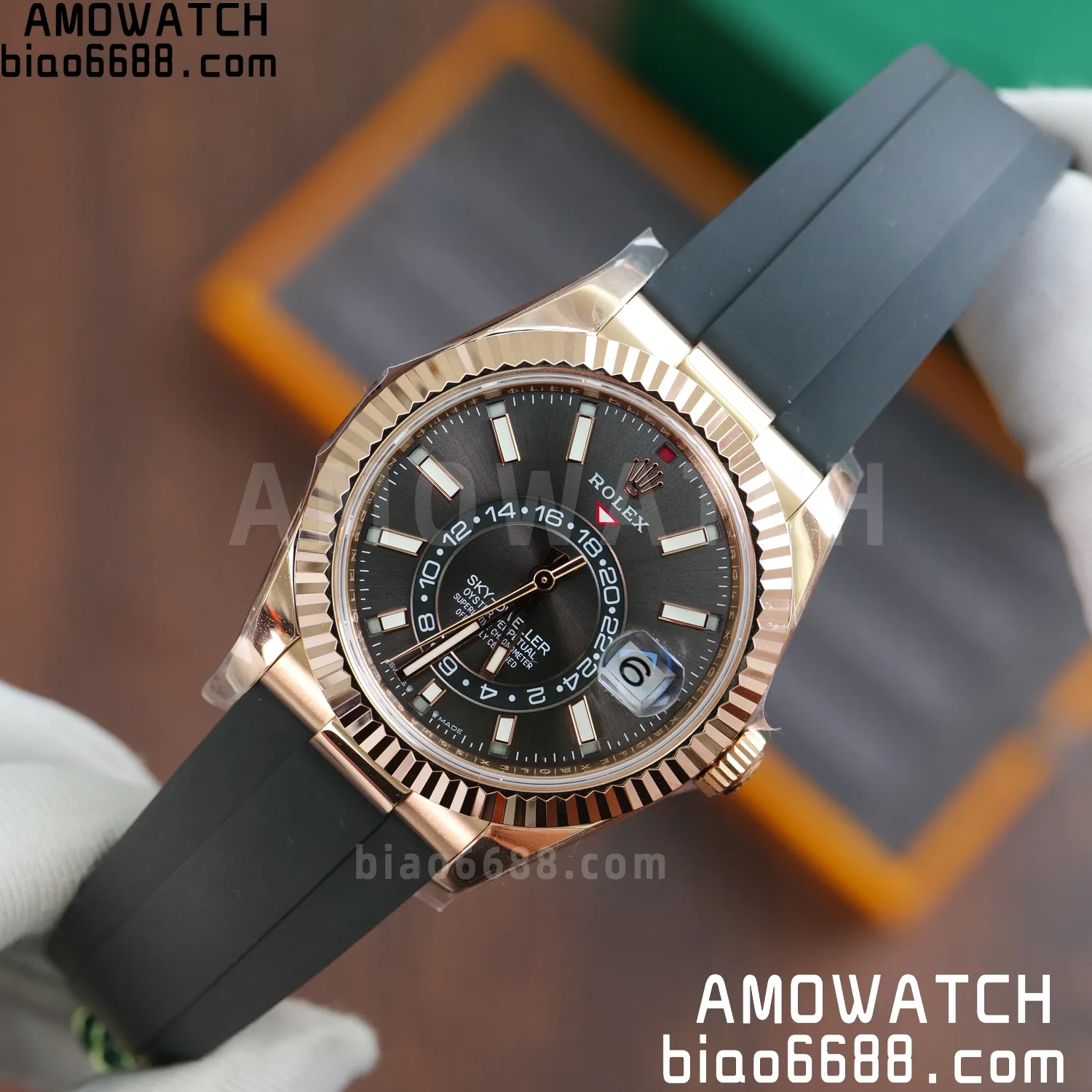 Rolex Sky-Dweller 336238 YG ZF 1:1 Best Edition Mint Gray Dial Asian 2824(Gain Weight)187g 57 6c3f739bf534e3f AMO Watch