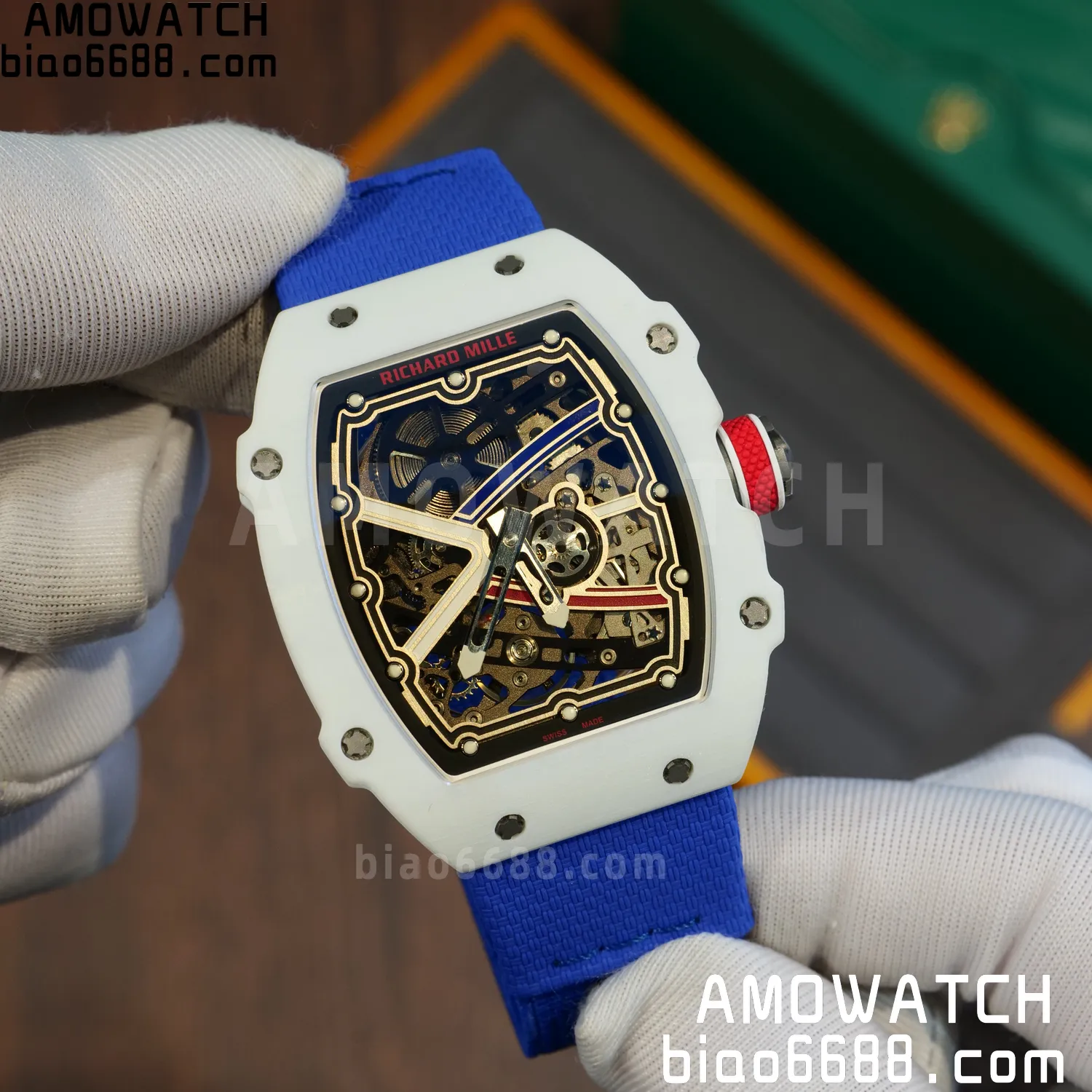 RICHARD MILLE RM67-02 White NTPT VAF Best Edition France Dial on Blue Nylon strap CRMA7 Clone 58 71cf3288ec0d285 阿默表行AmoWatch