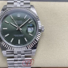 Rolex DateJust 41 126334 904L SS VSF 1:1 Best Edition Green Roman Dial on Jubilee Bracelet VS3235 V2 (133g)
