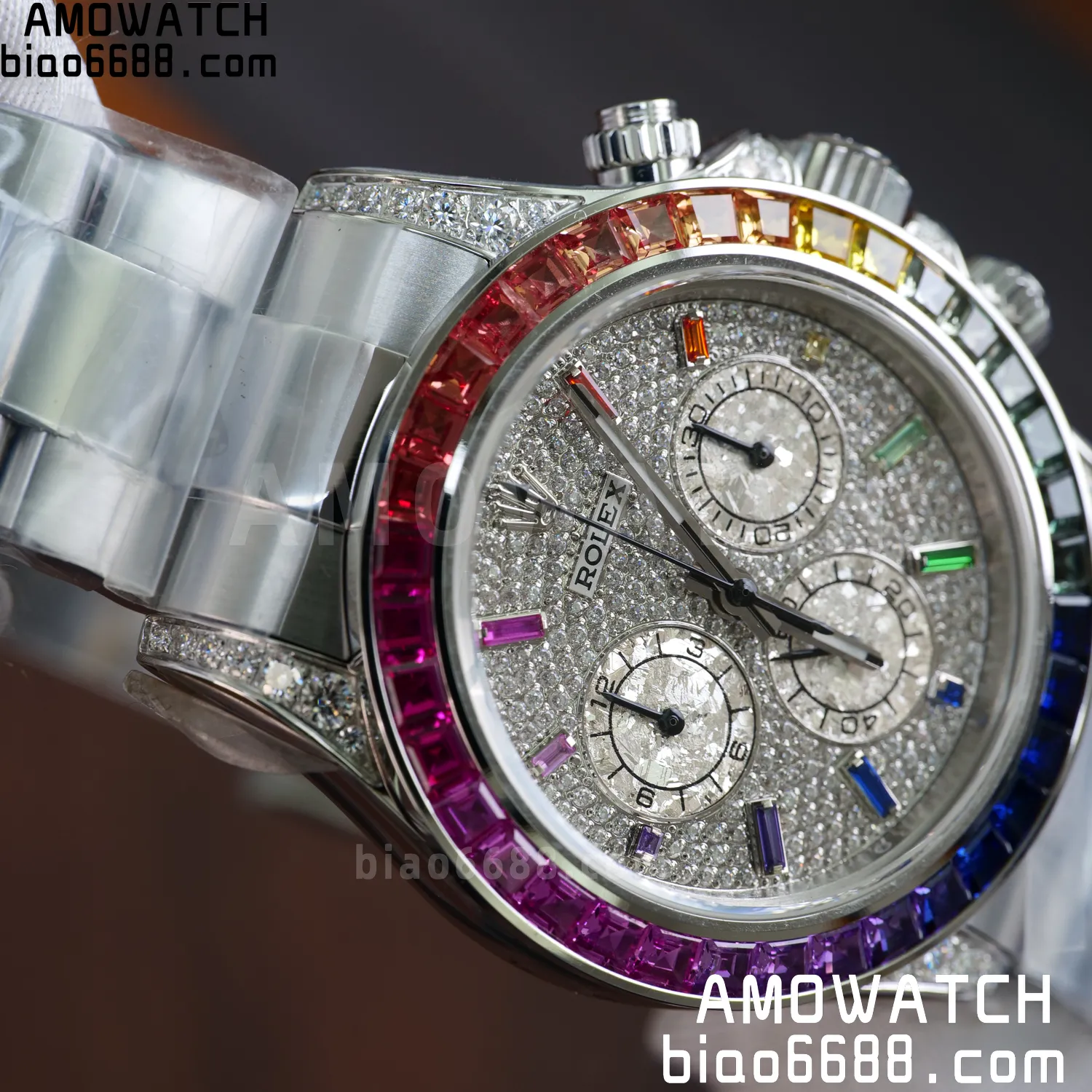 Rolex Daytona RX Factory 1:1 Best Edition Diamond Dial Dial on SS Bracelet DD4130 (Weighted)207g 81 7582278a6fb187f AMO Watch