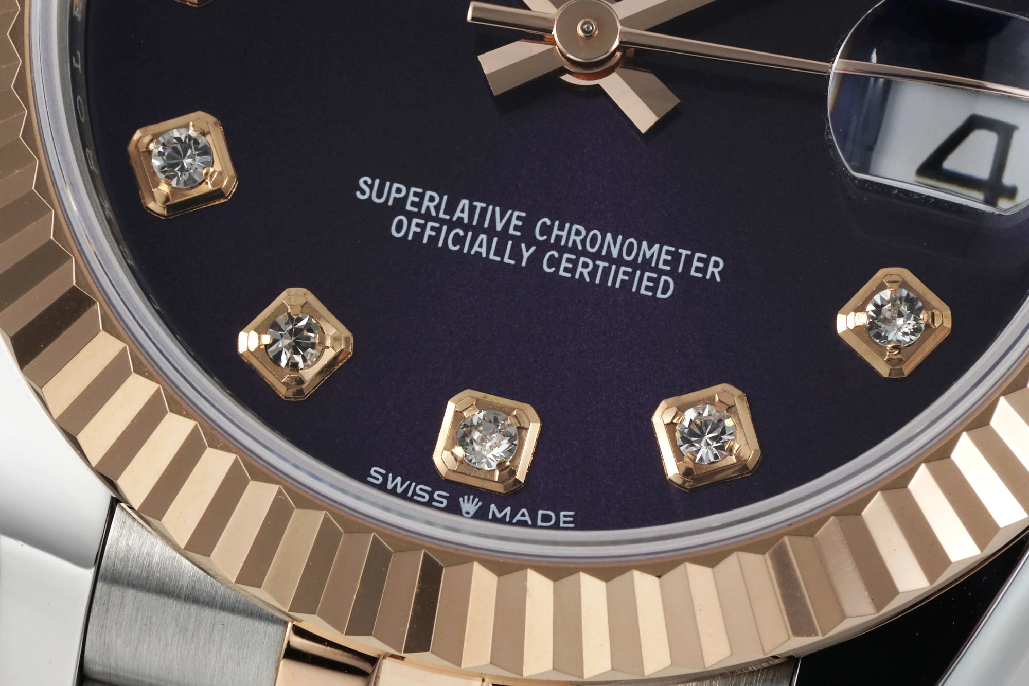 Rolex DateJust 31 278271 ARF 1:1 Best Edition 904L Steel Purple Diamonds Dial on SS/RG Jubilee Bracelet 20 77d0cfde1ed6011 AMO Watch