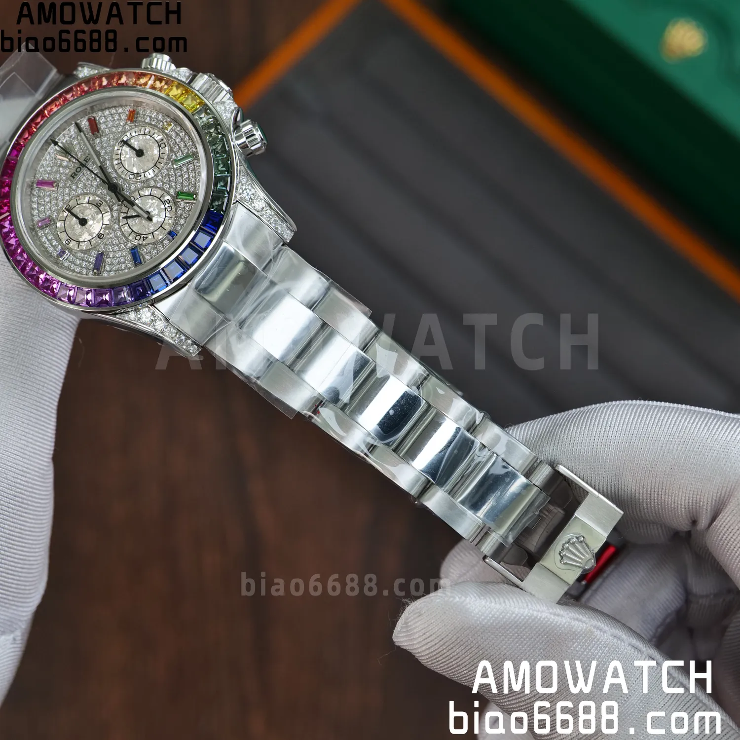Rolex Daytona RX Factory 1:1 Best Edition Diamond Dial Dial on SS Bracelet DD4130 (Weighted)207g 72 79bc27fd27c22e4 AMO Watch