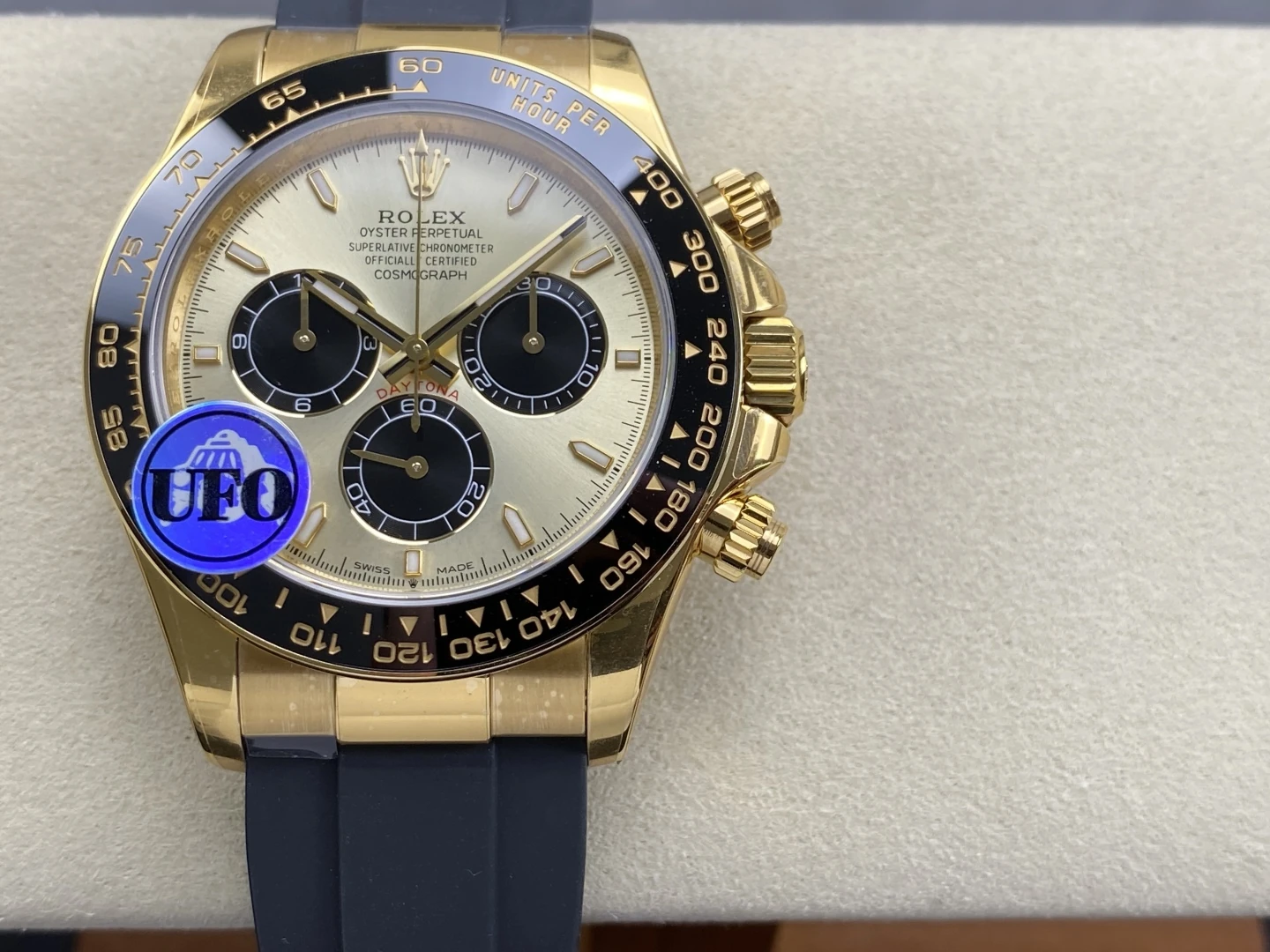 Rolex Daytona 126518 YG UFO 1:1 Best Edition Tiffany Stick Dial on Oysterflex Strap UF4131 (Free Sprung) 26 7a4557196221886 AMO Watch