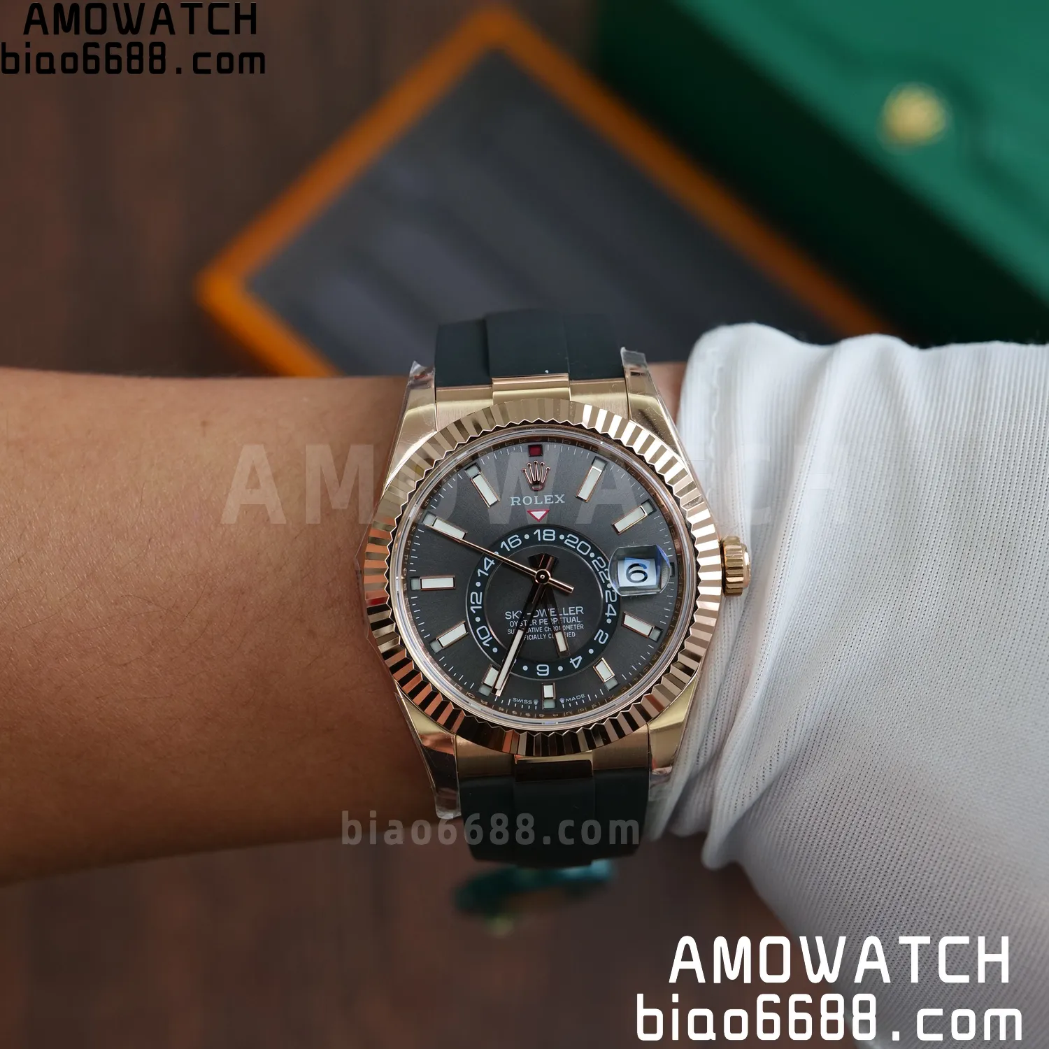 Rolex Sky-Dweller 336238 YG ZF 1:1 Best Edition Mint Gray Dial Asian 2824(Gain Weight)187g 77 7a478dd92144839 AMO Watch