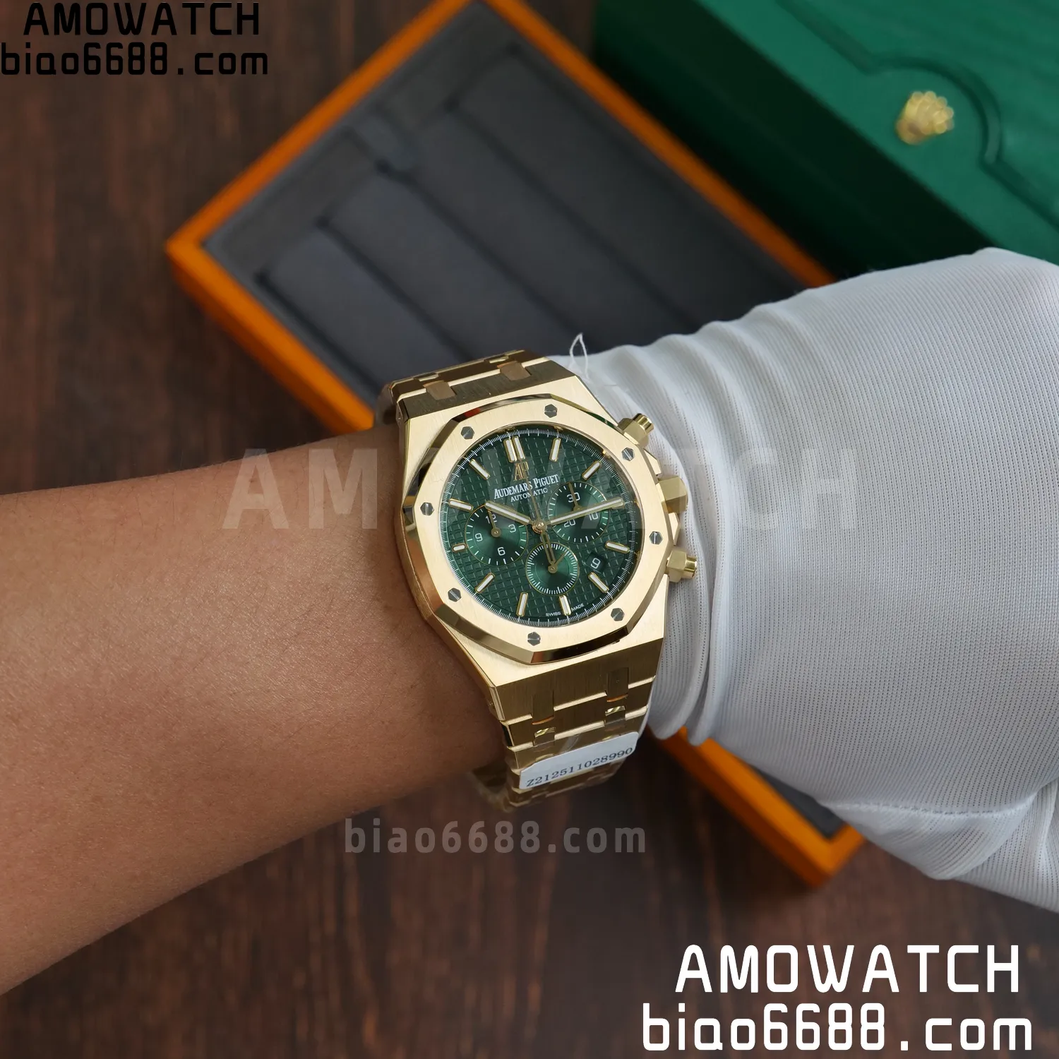 Custom Made AP Royal Oak Chrono 26331BA 18K rose gold cladding 76 7d0e9b49da1edd1 AMO Watch