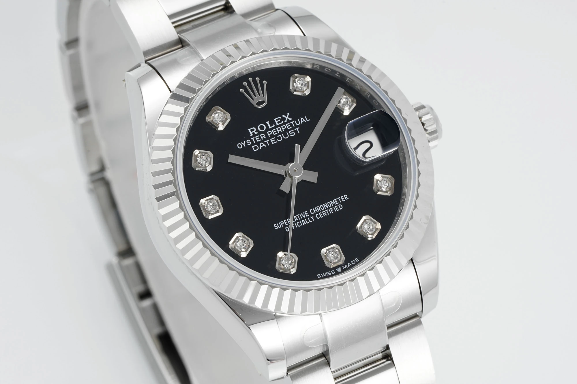 Rolex DateJust 31 278274 ARF 1:1 Best Edition 904L Steel Black Diamonds Dial on SS Oyster Bracelet 20 7f07ed57f90894c AMO Watch