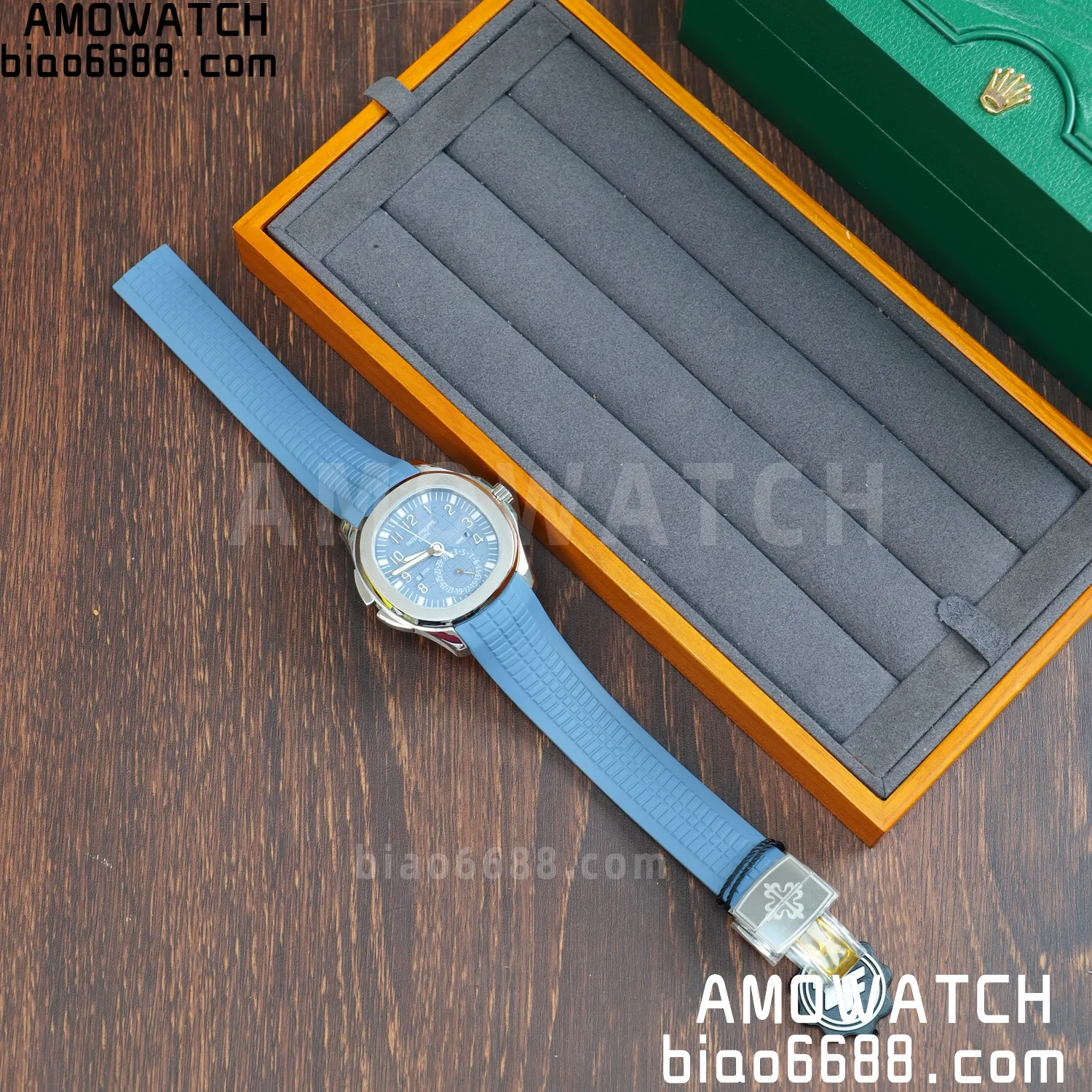 PP Aquanaut 5164G SS ZF 1:1 Best Edition Blue Dial on Blue Rubber Strap A324 59 7ffb33d50d8c459 AMO Watch