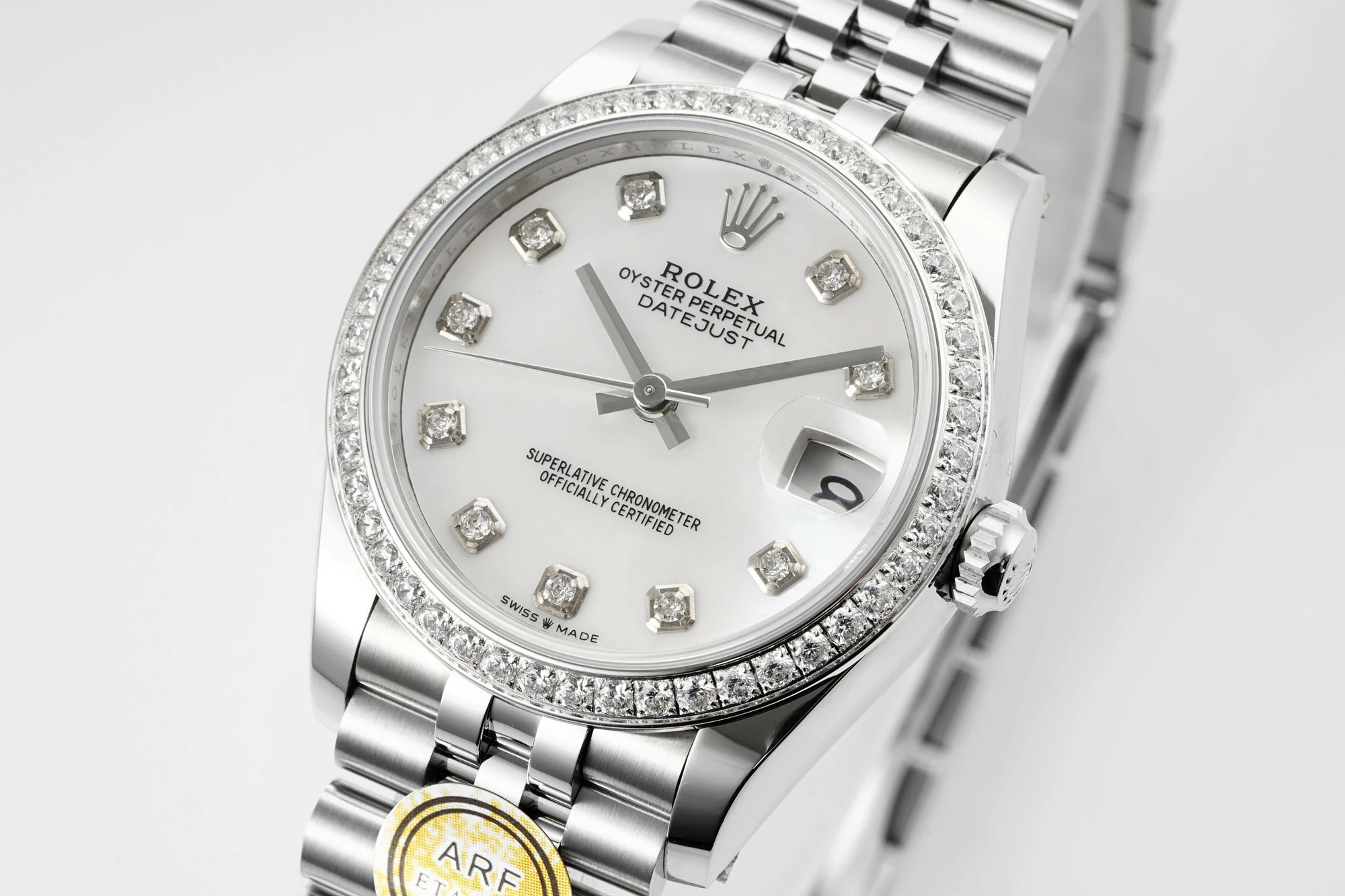 Rolex DateJust 31 278384 ARF 1:1 Best Edition 904L Steel MOP Dial Diamond bezel on SS Jubilee Bracelet 20 8090c95f1f50fd7 AMO Watch