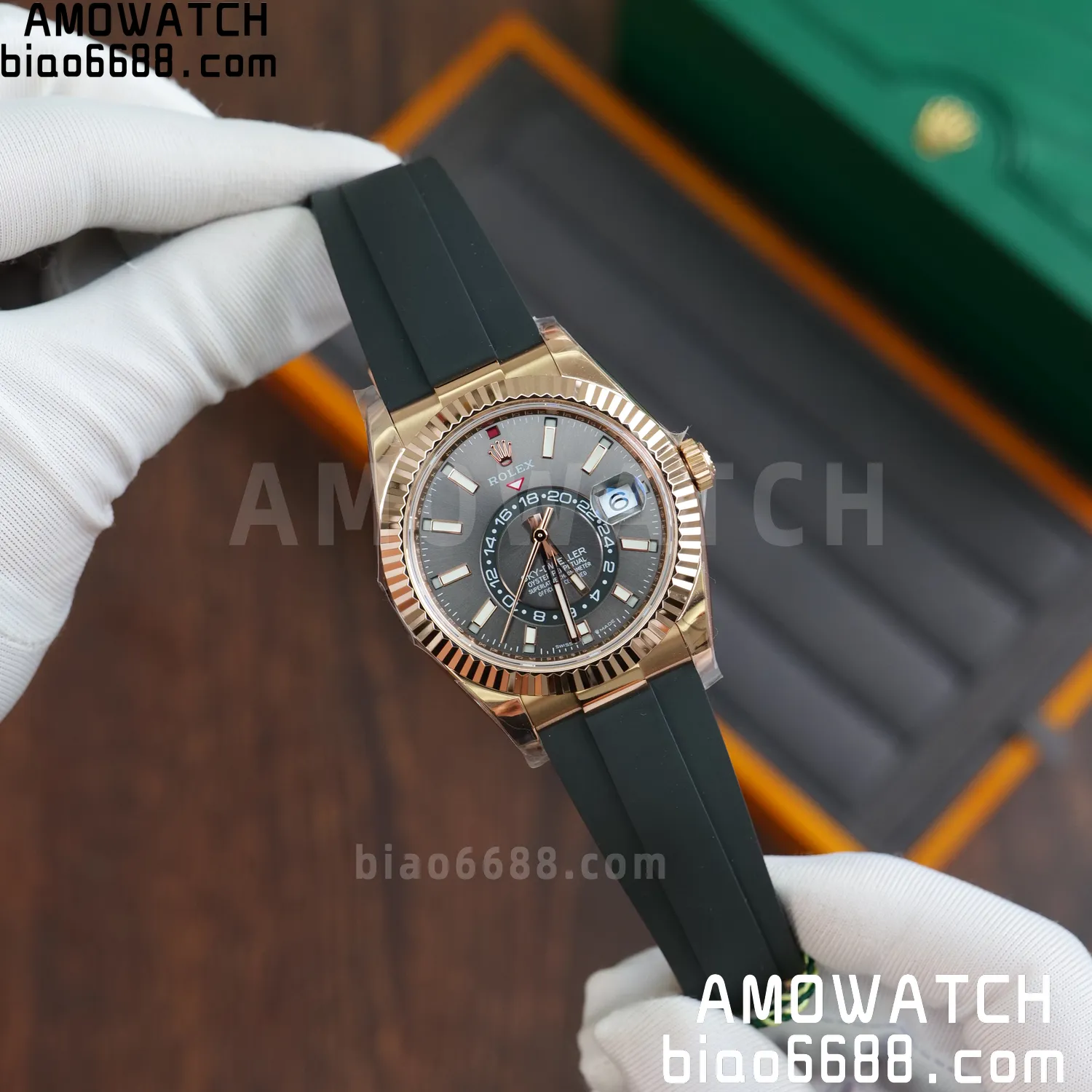 Rolex Sky-Dweller 336238 YG ZF 1:1 Best Edition Mint Gray Dial Asian 2824(Gain Weight)187g 54 83bee1db3237043 AMO Watch
