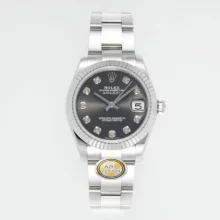 Rolex DateJust 31 278274 ARF 1:1 Best Edition 904L Steel Silver Diamonds Dial on SS Oyster Bracelet ETA2688