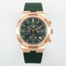 Overseas 5500V Chrono RG 8F 1:1 Best Edition Green Dial on Green Rubber Strap A5200