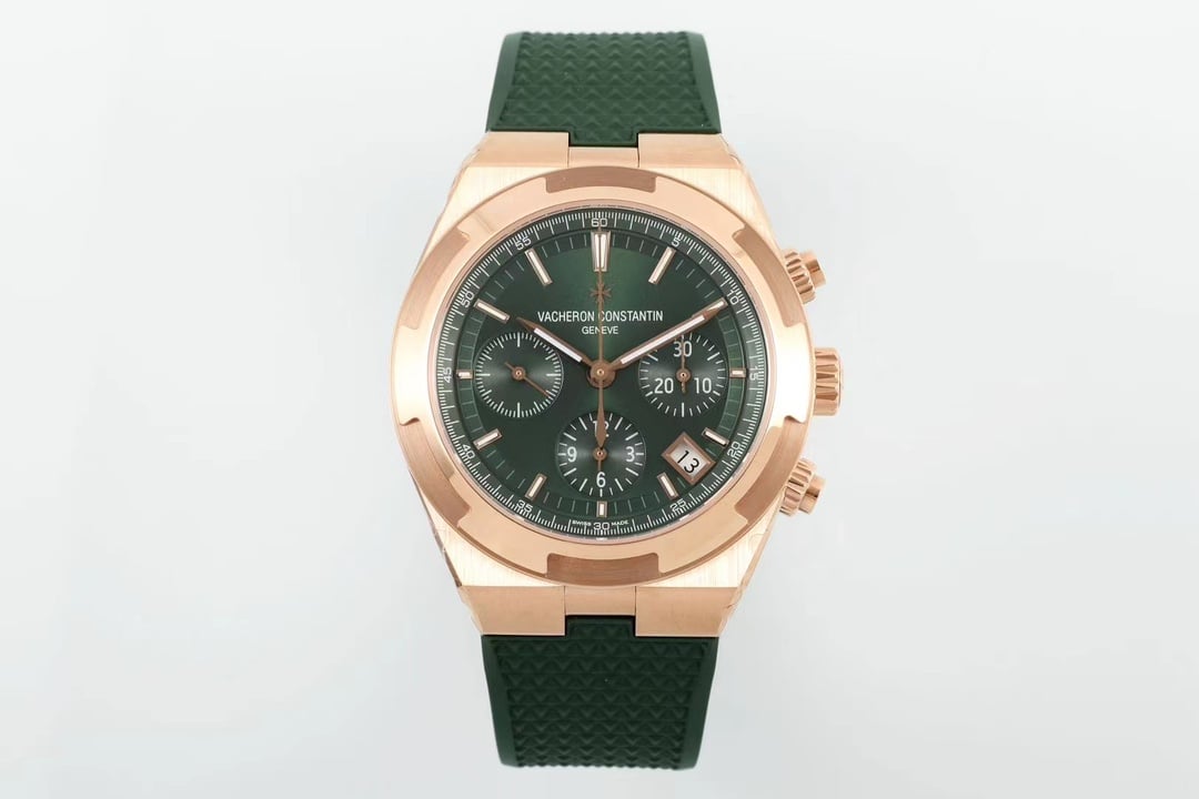 VC Overseas 5500V Chrono RG 8F 1:1 Best Edition Green Dial on Green Rubber Strap A5200 19 8826252365d2d31 AMO Watch
