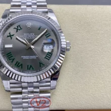 Rolex DateJust 41 126334 904L SS VSF 1:1 Best Edition Gray Roman Dial on Jubilee Bracelet VS3235 V2 (133g)