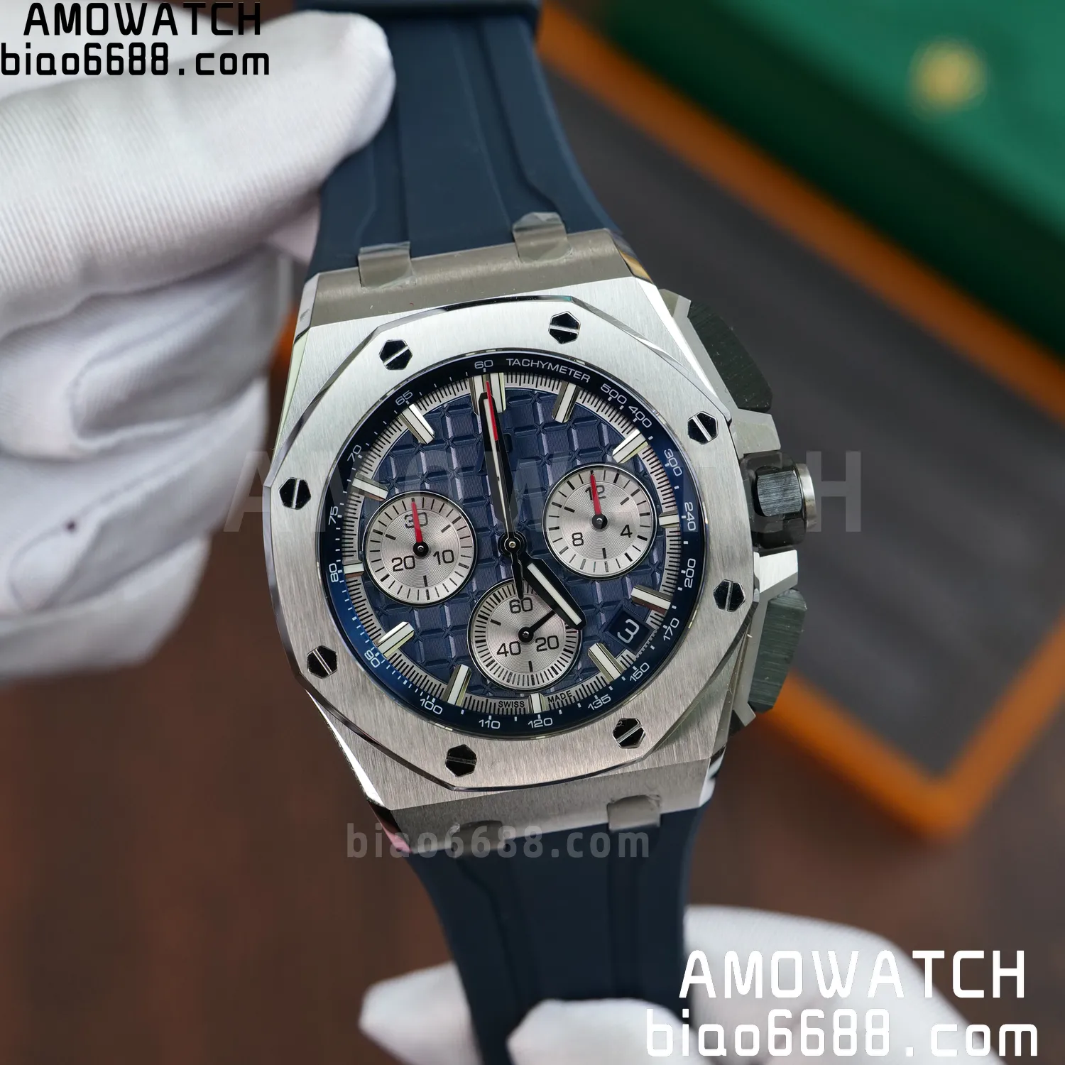 AP Royal Oak Offshore 43mm 26420 SS APSF 1:1 Best Edition Blue Dial on Rubber Strap Super Clone 4401 V2 (Free Sprung) 59 8ab3e473a12cfee AMO Watch