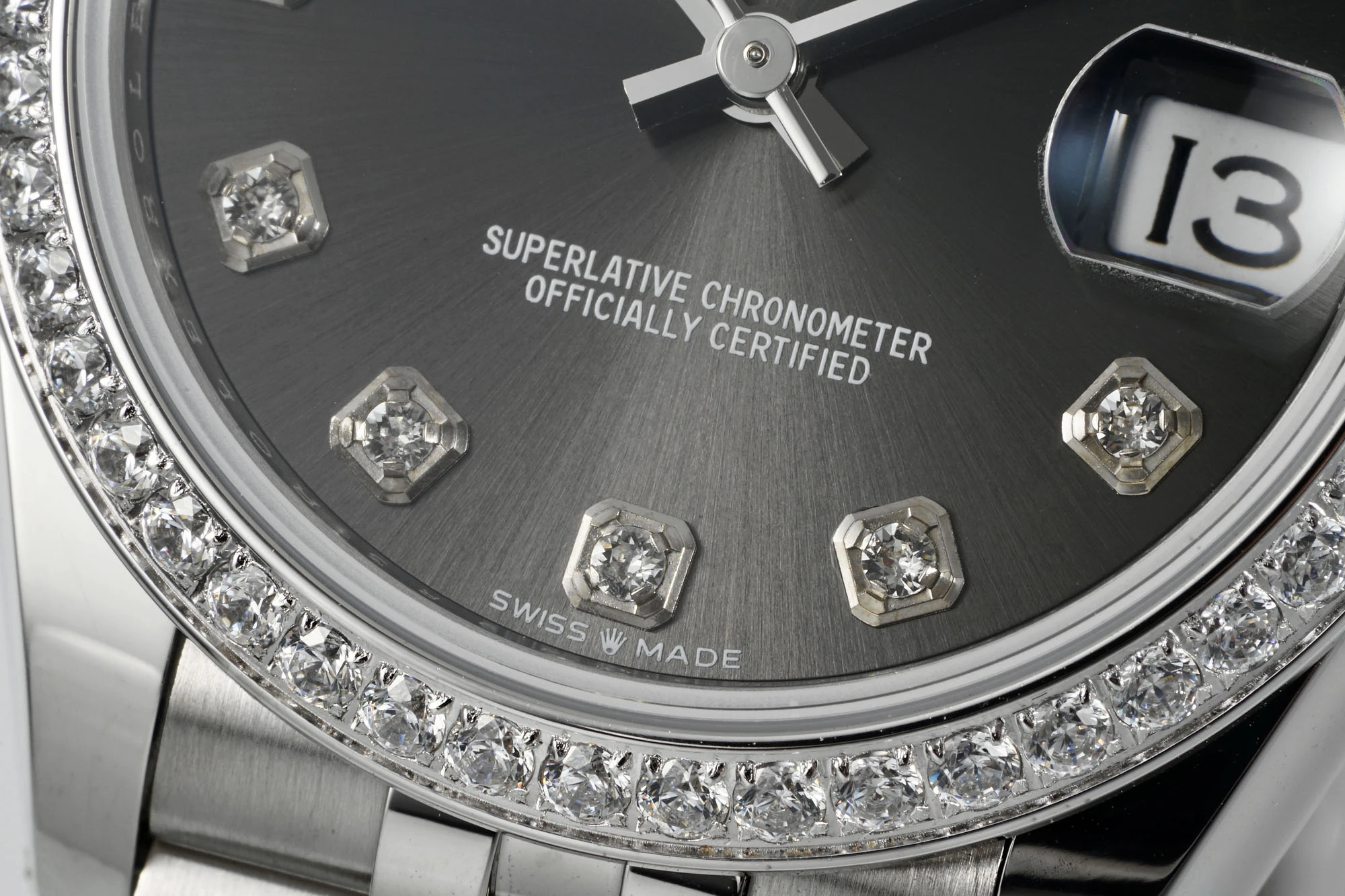 Rolex DateJust 31 278384 ARF 1:1 Best Edition 904L Steel Grey Diamond Dial Diamond bezel on SS Jubilee Bracelet 20 8cbb6f71a6282e0 AMO Watch