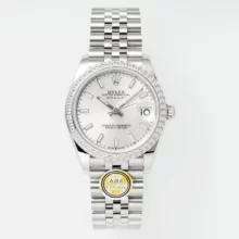 Rolex DateJust 31 278384 ARF 1:1 Best Edition 904L Steel Silver Dial Diamond bezel on SS Jubilee Bracelet