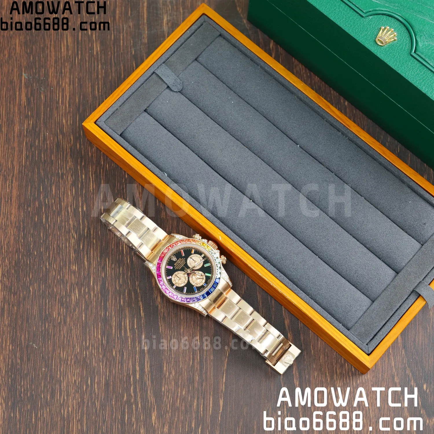 Rolex Daytona RG 116595 RX Factory 1:1 Best Edition Black Rainbow Dial on RG Bracelet DD4130 (Weighted)207g 60 8f23e973835df38 阿默表行AmoWatch