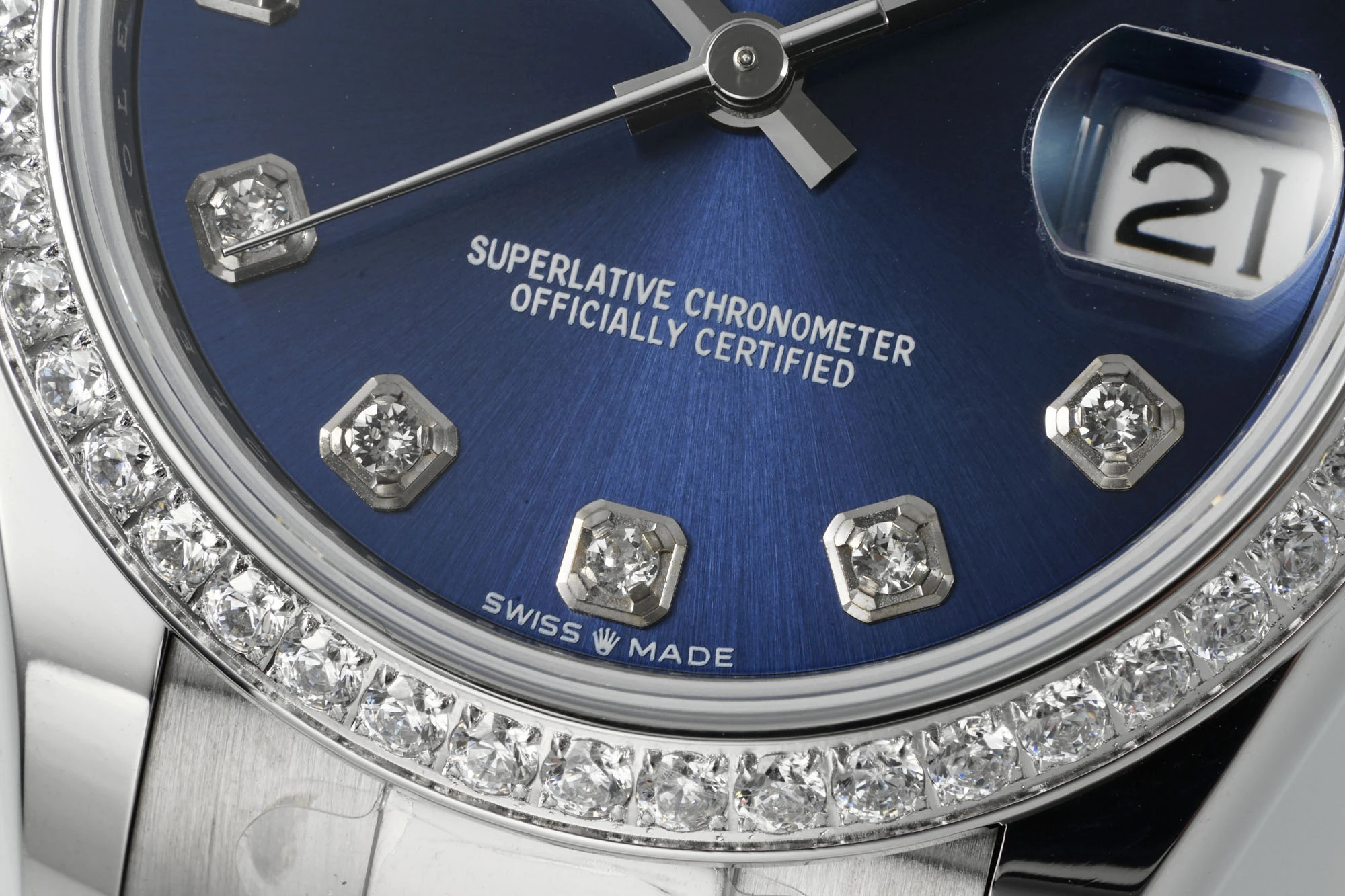 Rolex DateJust 31 278384 ARF 1:1 Best Edition 904L Steel Blue Diamond Dial Diamond bezel on SS Oyster Bracelet 20 904cb2d0a8f4bd7 AMO Watch