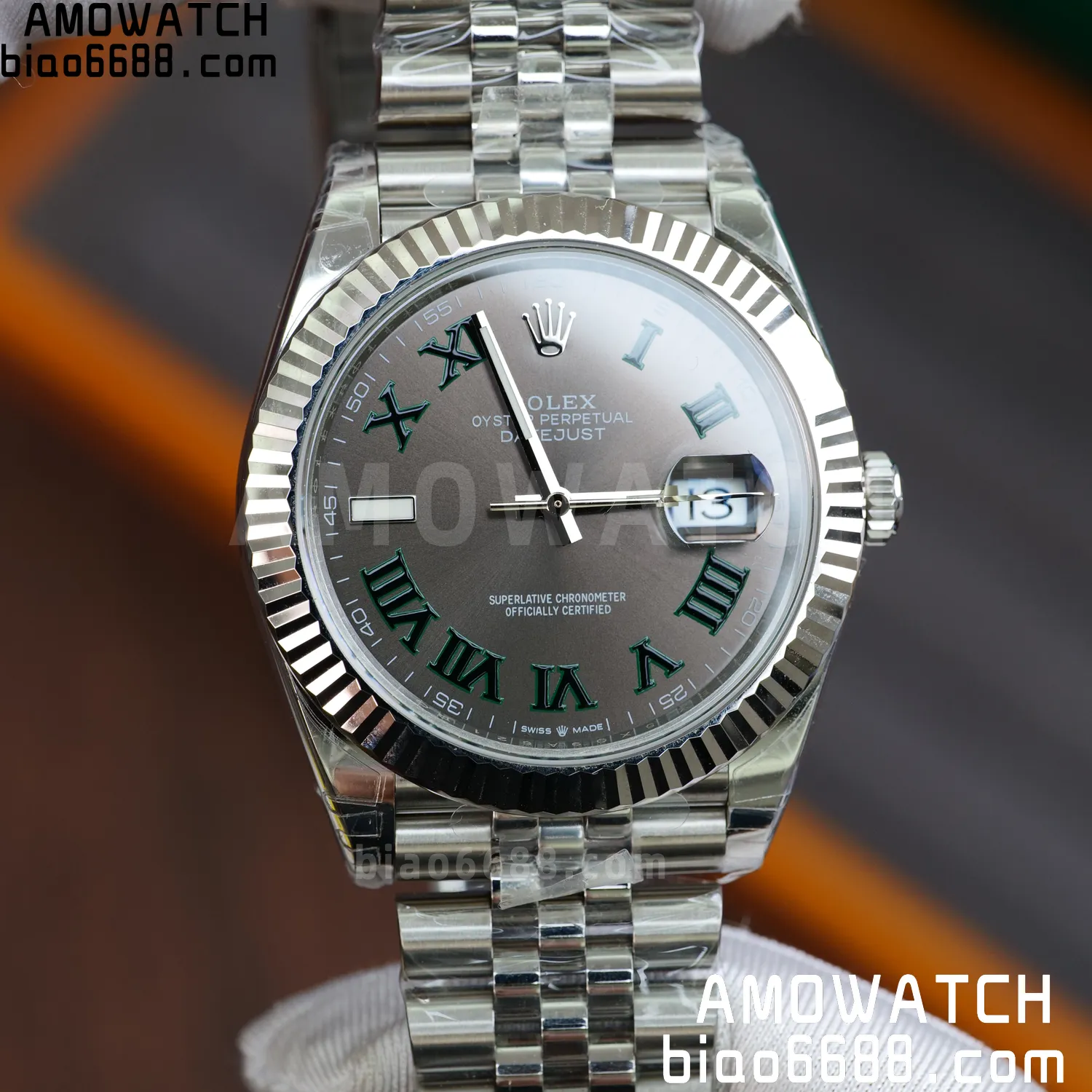 Rolex DateJust 41 126334 904L SS VSF 1:1 Best Edition Gray Roman Dial on Jubilee Bracelet VS3235 V2 (133g) 78 93c93cb57cc7662 AMO Watch