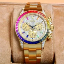 Rolex Daytona RG RX Factory 1:1 Best Edition Diamond Dial on RG Bracelet DD4130 (Weighted)207g