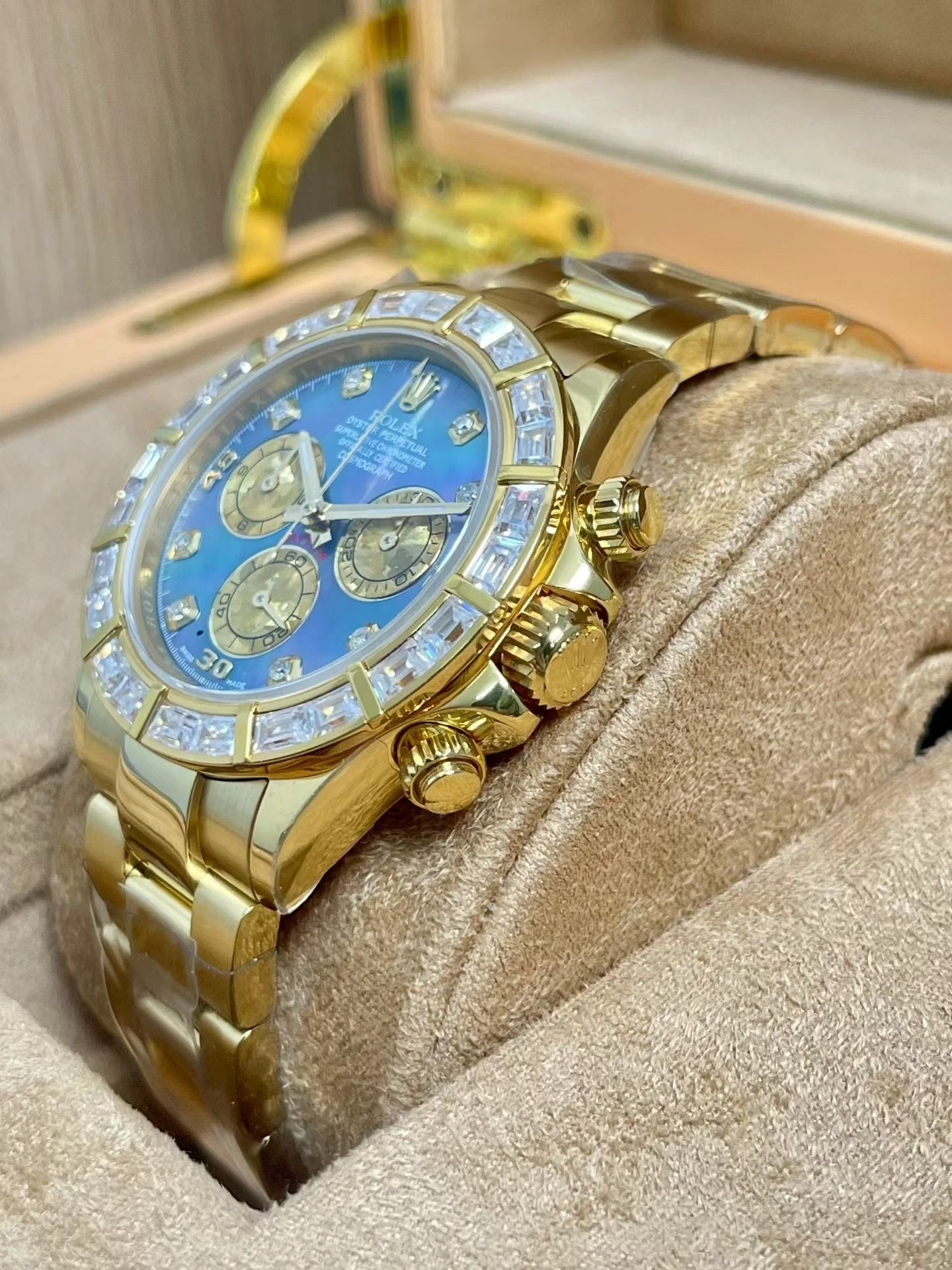 Rolex Daytona YG 116568 RX Factory 1:1 Best Edition MOP Dial on YG Bracelet DD4130 (Weighted)207g 23 989438e98b00aa0 AMO Watch