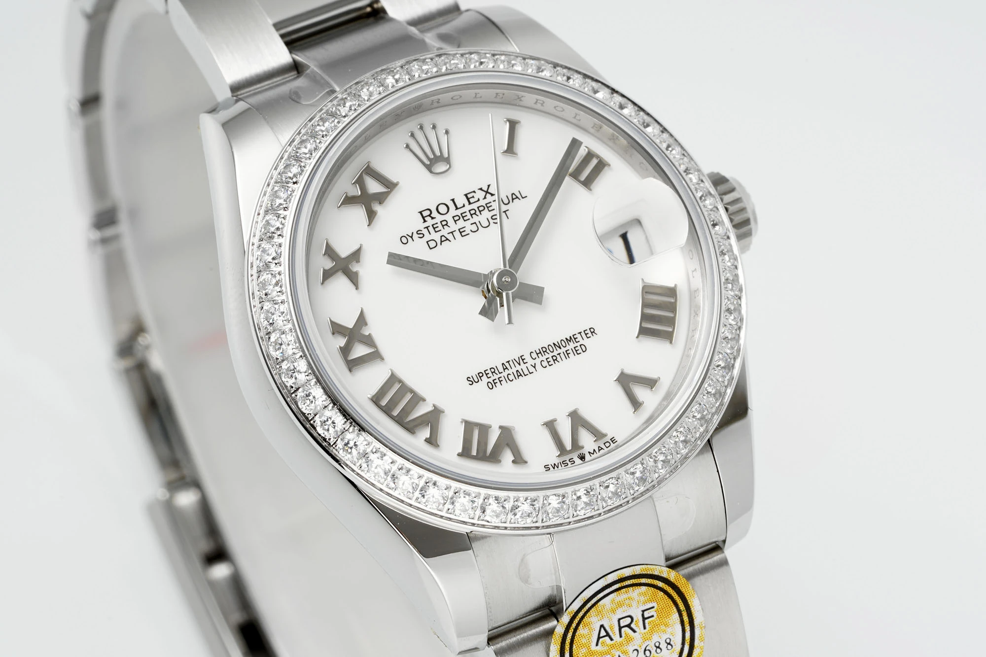 Rolex DateJust 31 278384 ARF 1:1 Best Edition 904L Steel White Roman Dial Diamond bezel on SS Oyster Bracelet 22 9b0bbee5bbb24da AMO Watch