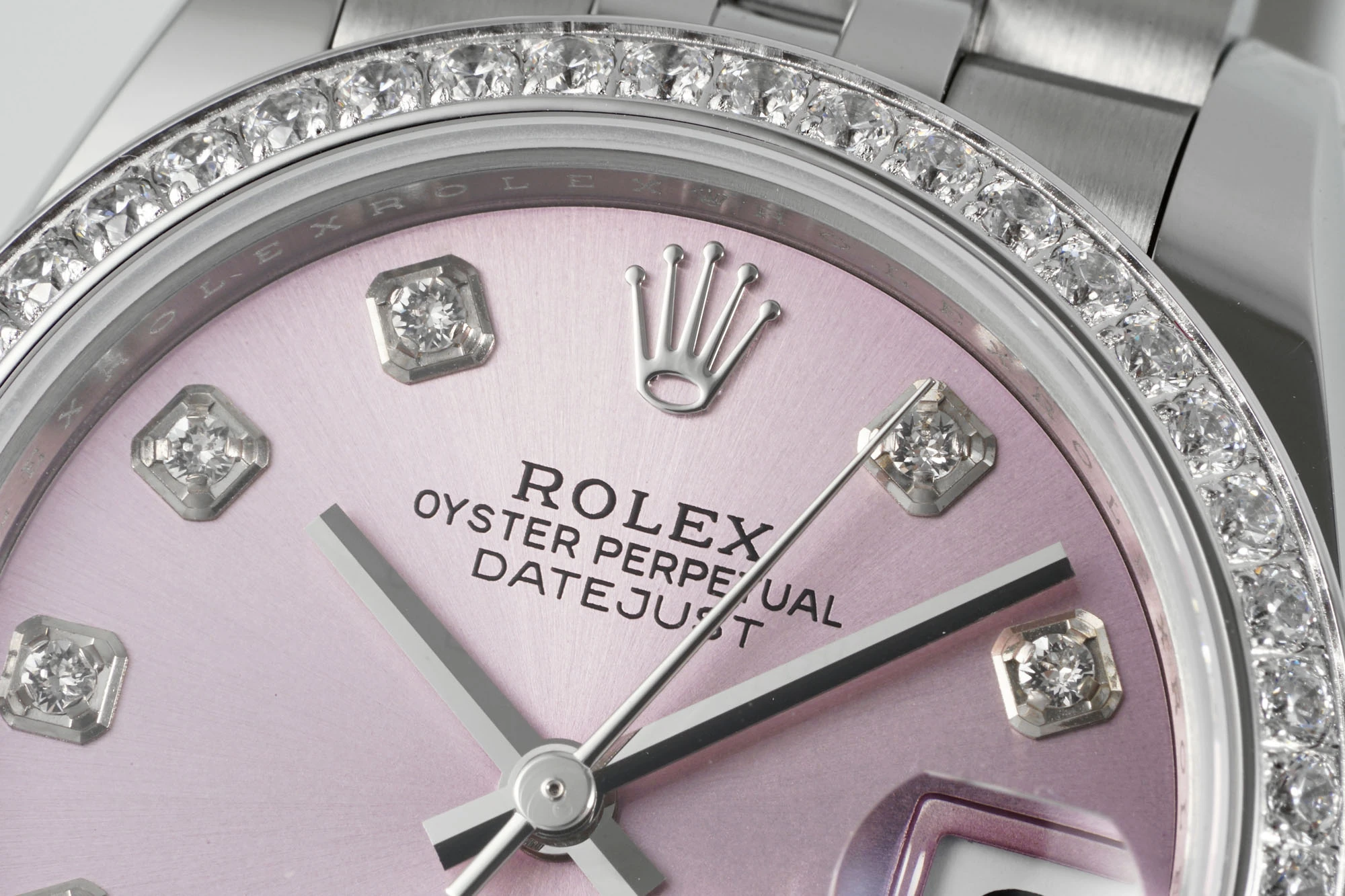 Rolex DateJust 31 278384 ARF 1:1 Best Edition 904L Steel Pink Diamond Dial Diamond bezel on SS Jubilee Bracelet 23 9bd38a8e8b56692 AMO Watch