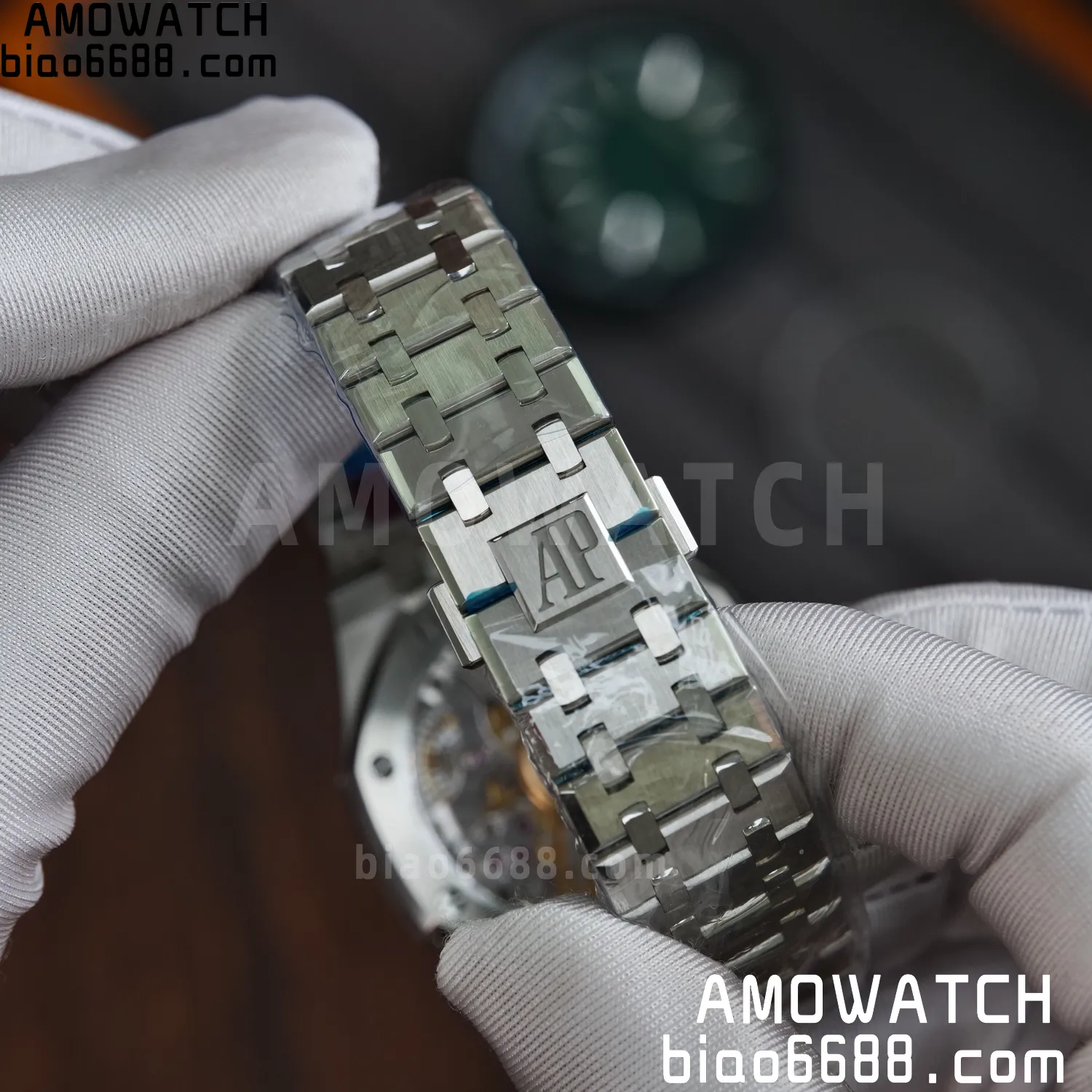Custom Made AP AP Royal Oak 15510 SS TOP Factory (SW Factory Green Dial、 DEEP Crystal) 82 9cf5f40a533598d AMO Watch