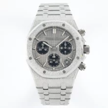 Royal Oak Chrono 26240 Frosted SS DDF 1:1 Best Edition Gray/Black Dial on SS Bracelet DD4401 Super Clone