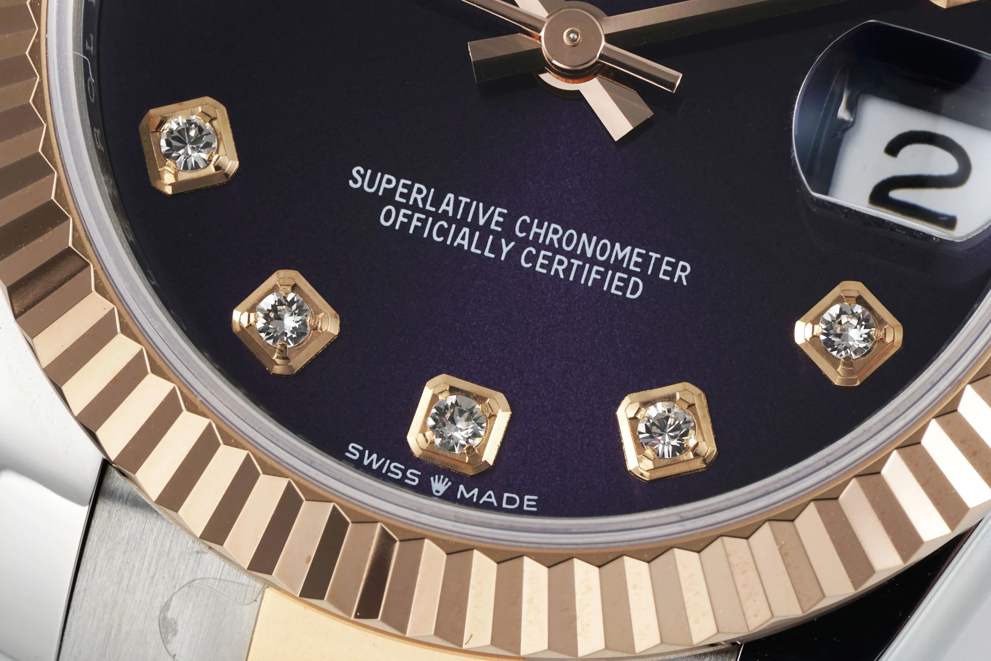 Rolex DateJust 31 278271 ARF 1:1 Best Edition 904L Steel Purple Diamonds Dial on SS/RG Oyster Bracelet 20 a0e508c5e07eb96 AMO Watch