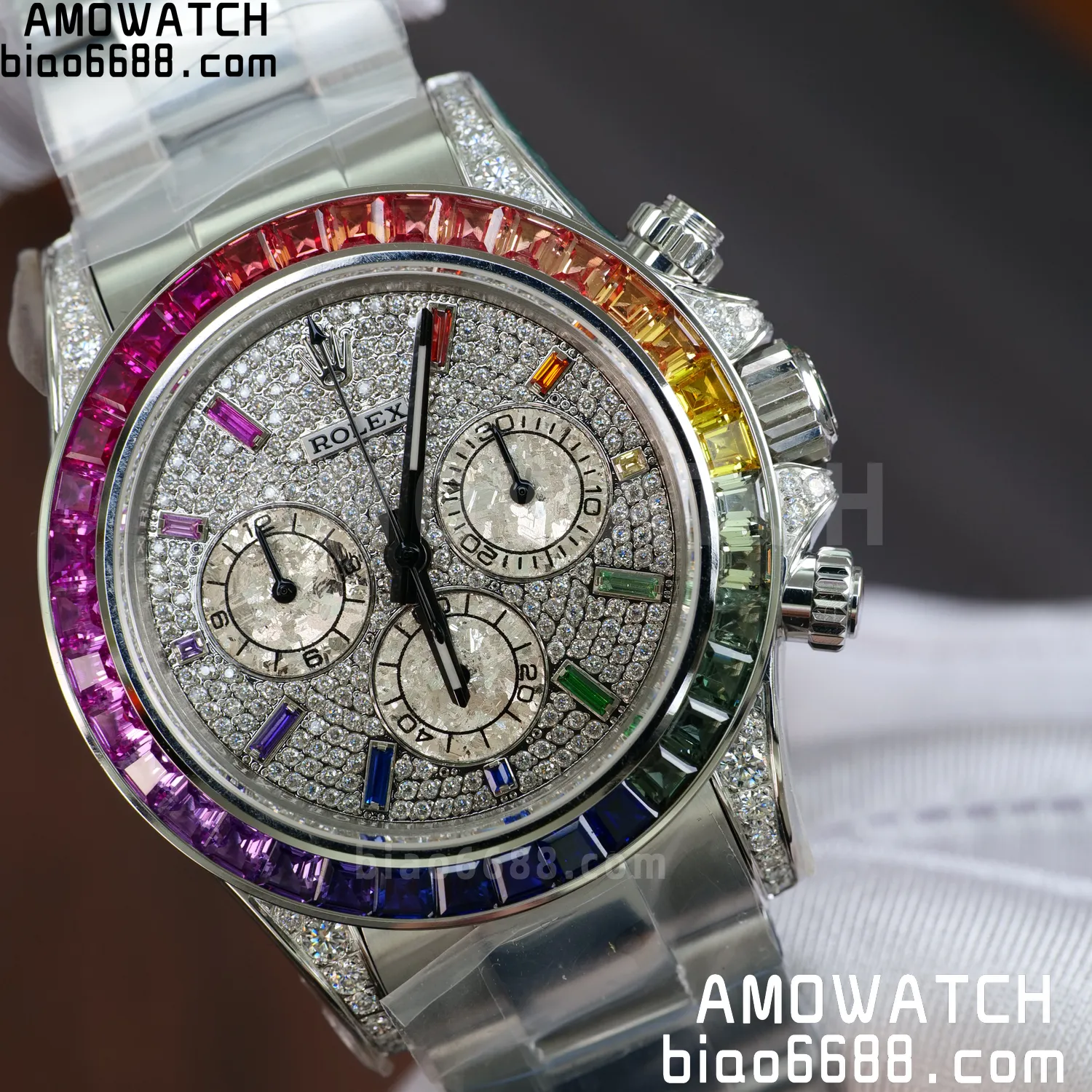 Rolex Daytona RX Factory 1:1 Best Edition Diamond Dial Dial on SS Bracelet DD4130 (Weighted)207g 82 a0f435a1c69ed6e AMO Watch