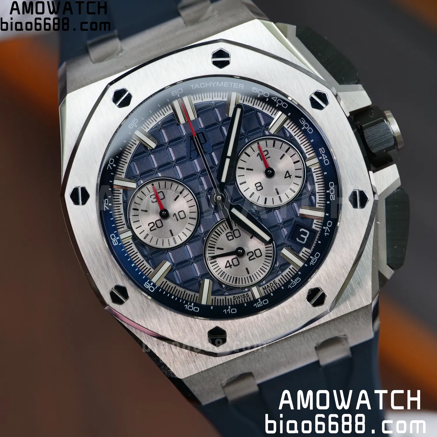 AP Royal Oak Offshore 43mm 26420 SS APSF 1:1 Best Edition Blue Dial on Rubber Strap Super Clone 4401 V2 (Free Sprung) 71 a1a4b6b636d88b4 AMO Watch