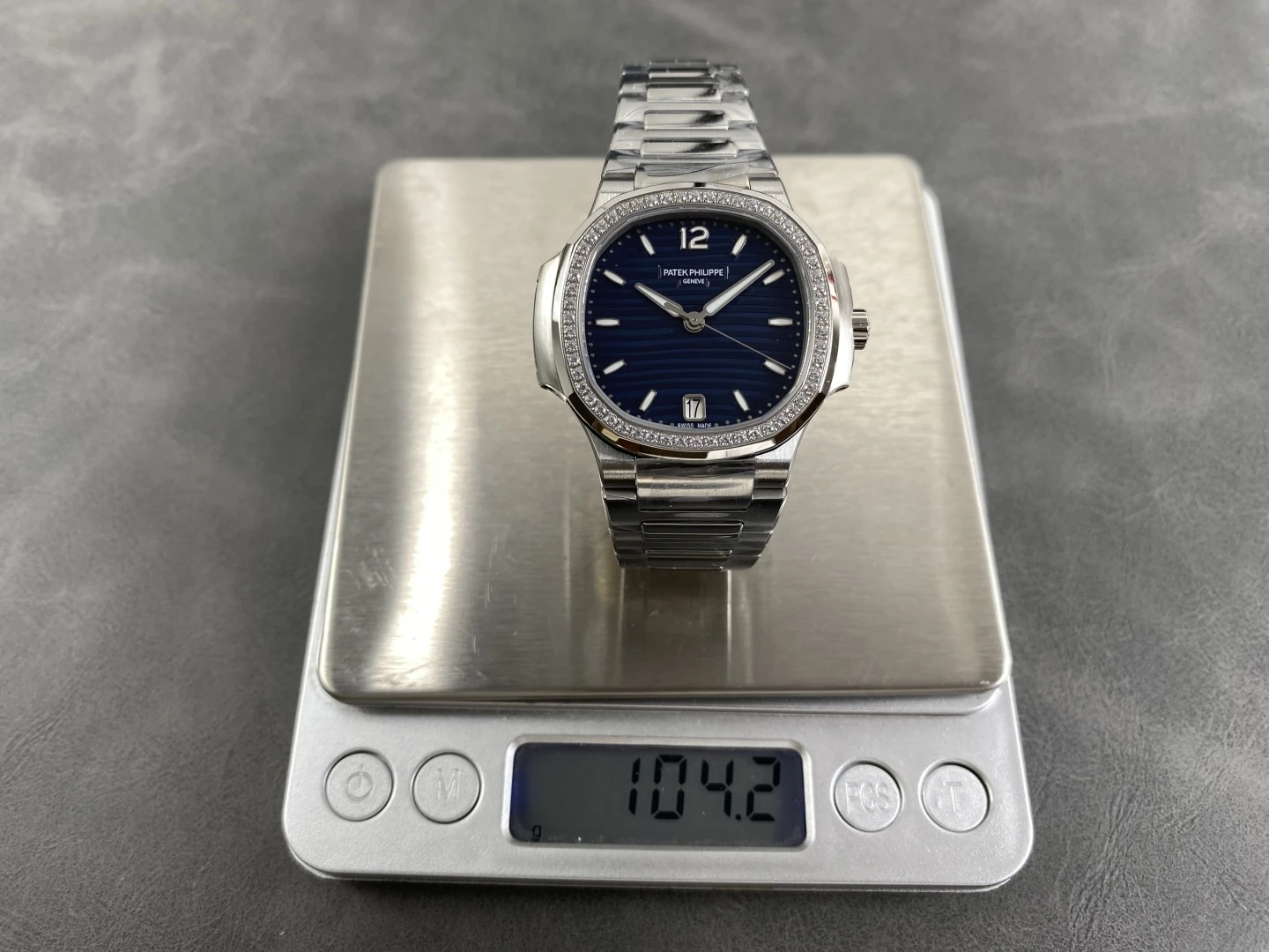 PP Nautilus 7118 Ladies DDF 1:1 Best Edition Blue Dial Diamonds Bezel on SS Bracelet A324 Super Clone 41 a2faaddb6508c36 AMO Watch