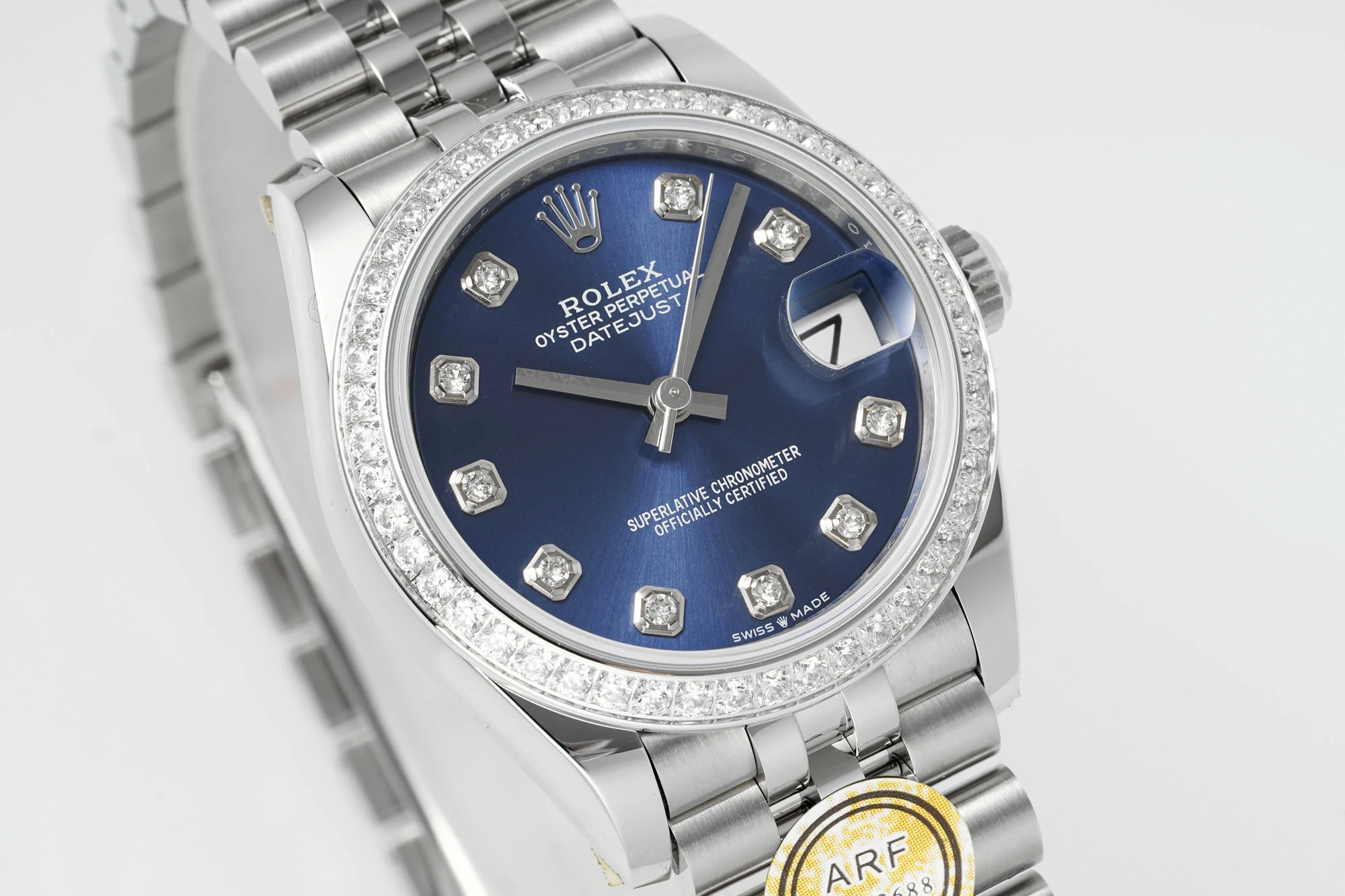 Rolex DateJust 31 278384 ARF 1:1 Best Edition 904L Steel Blue Diamond Dial Diamond bezel on SS Jubilee Bracelet 22 a624458b878e177 AMO Watch