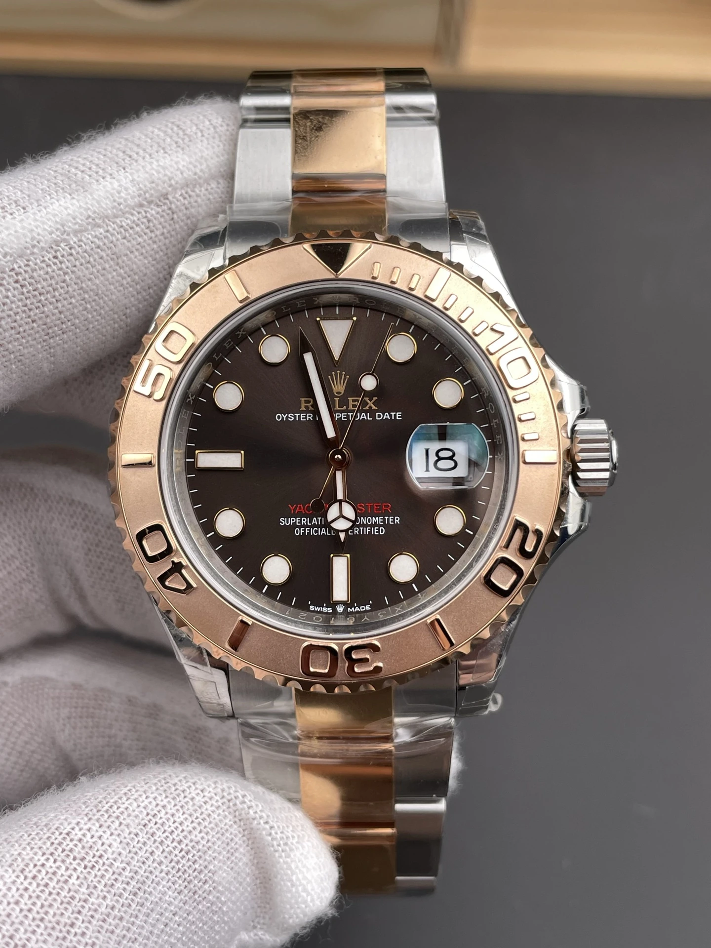 Rolex Yacht-Master 126621 SS/RG VSF 1:1 Best Edition 904L Steel Brown Dial on SS/RG Bracelet DD3235 22 aa1639565e1db26 AMO Watch