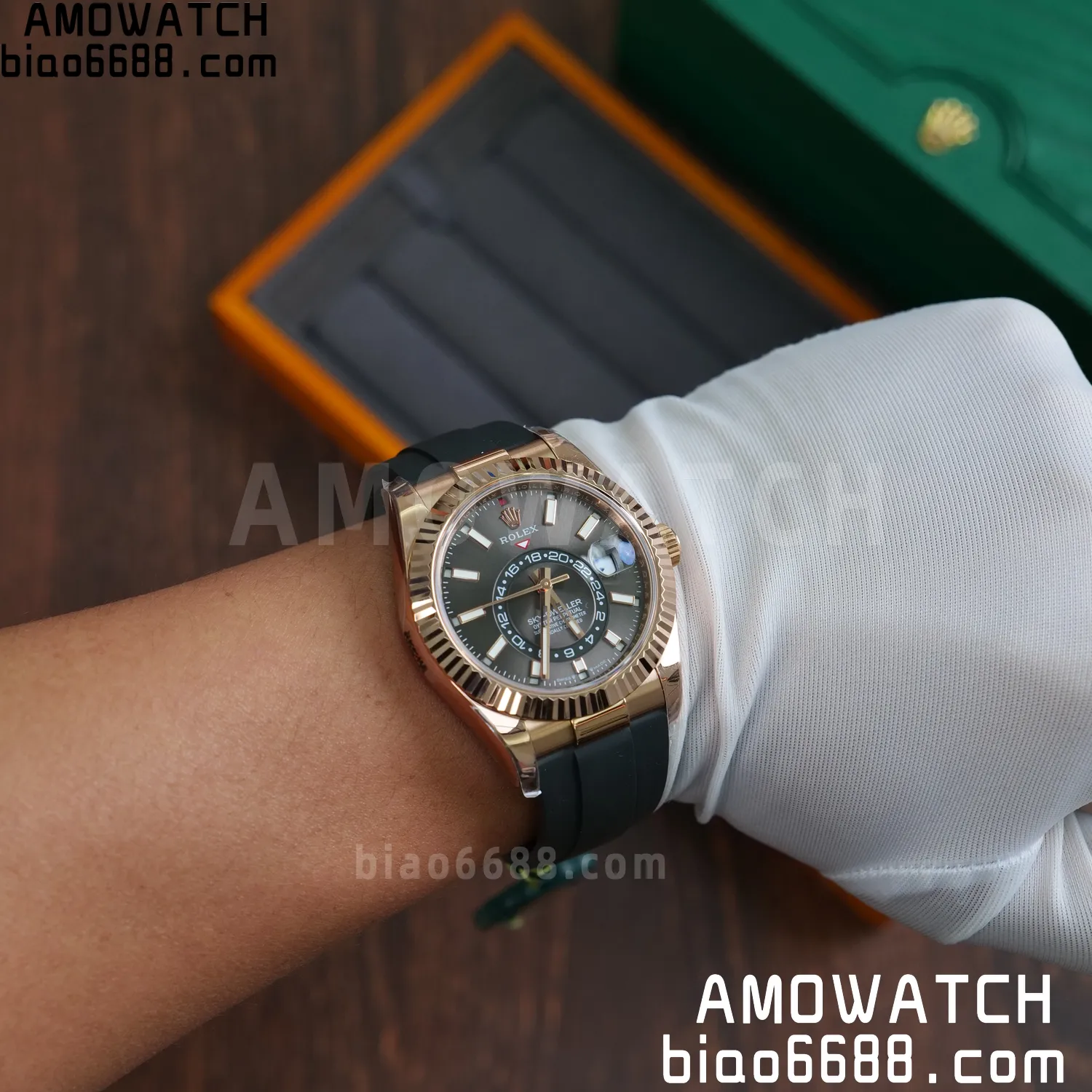 Rolex Sky-Dweller 336238 YG ZF 1:1 Best Edition Mint Gray Dial Asian 2824(Gain Weight)187g 76 aaaf43198fedde7 AMO Watch