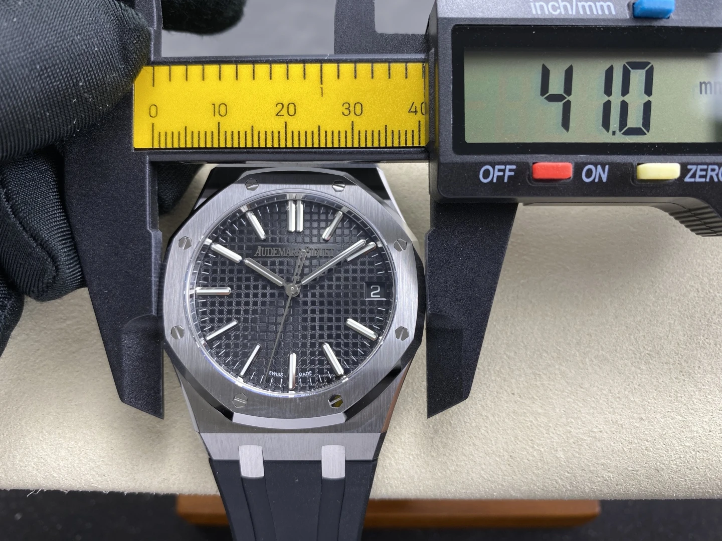 AP Royal Oak 41mm 15510ST SS DDF 1:1 Best Edition Black Dial on BlackRubber Strap SA4302 Super Clone 36 ab0a9b6b8eaba44 AMO Watch