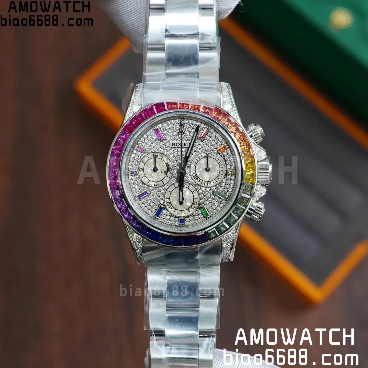 Rolex Daytona RX Factory 1:1 Best Edition Diamond Dial Dial on SS Bracelet DD4130 (Weighted)207g 73 afdcf295313270a AMO Watch