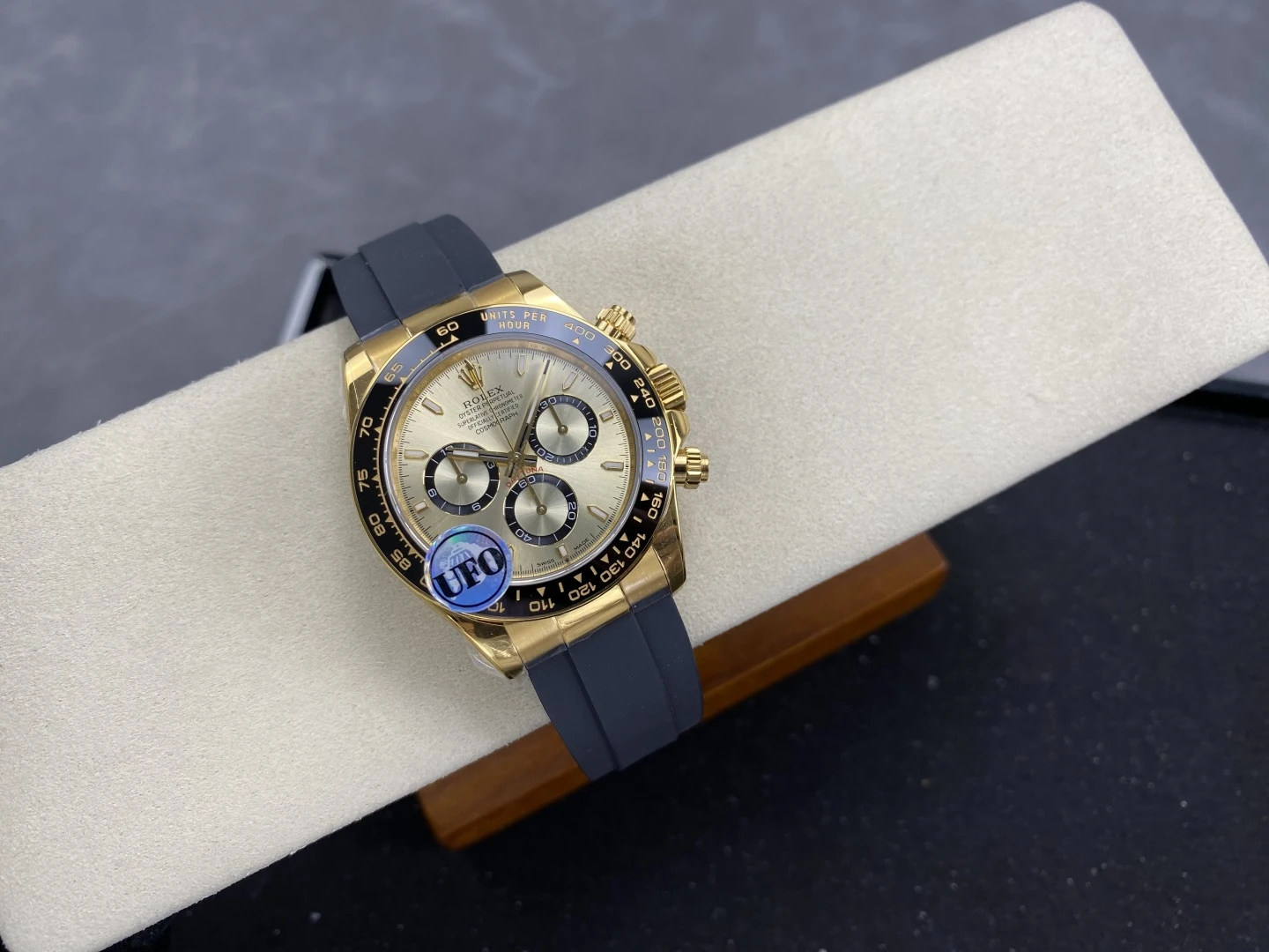 Rolex Daytona 126518 YG UFO 1:1 Best Edition YG/Black Stick Dial on Oysterflex Strap UF4131 (Free Sprung) 27 b069063ea444210 AMO Watch