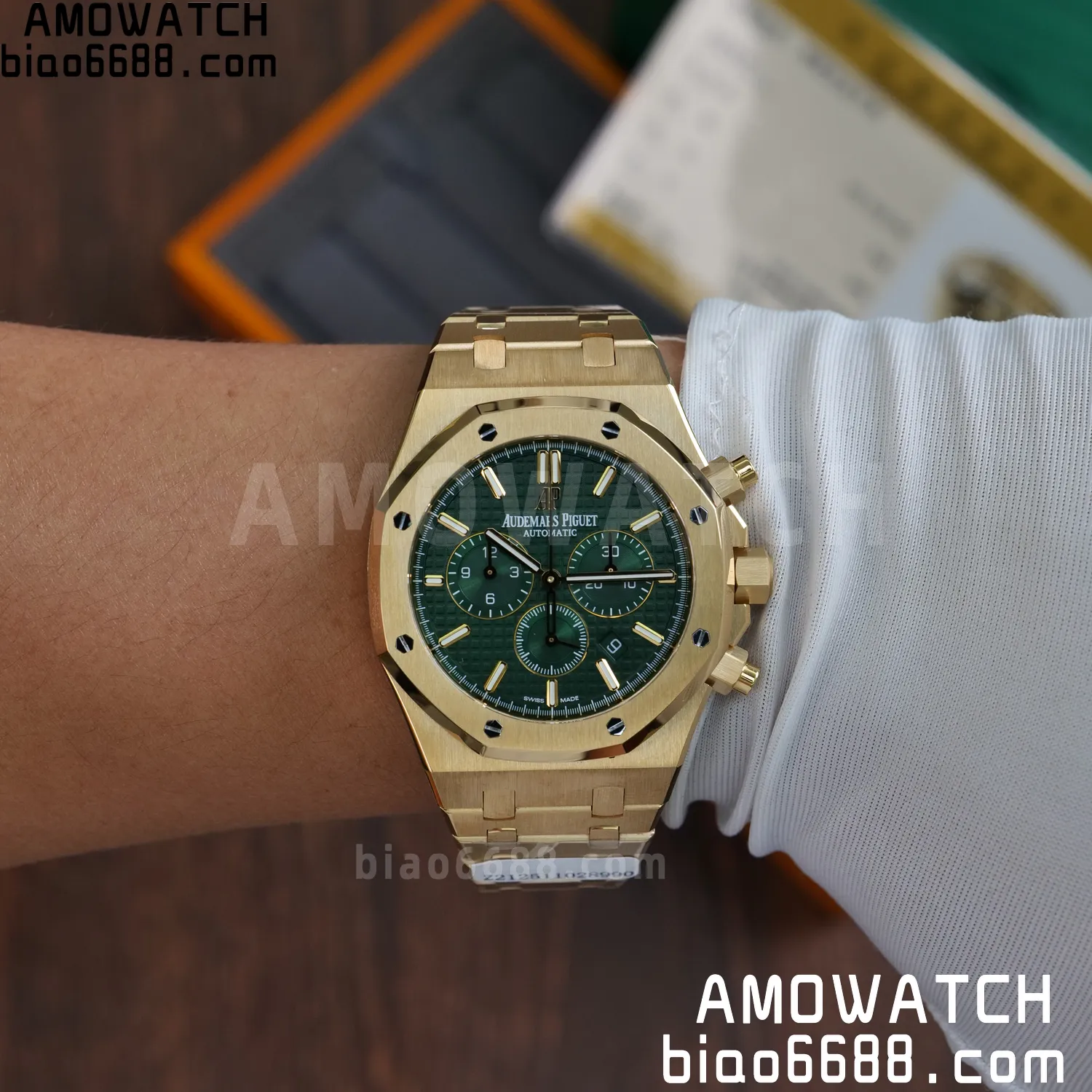 Custom Made AP Royal Oak Chrono 26331BA 18K rose gold cladding 77 b590c3039618c38 AMO Watch