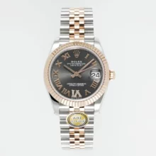 Rolex DateJust 31 278271 ARF 1:1 Best Edition 904L Steel Grey Roman  Dial on SS/RG Jubilee Bracelet